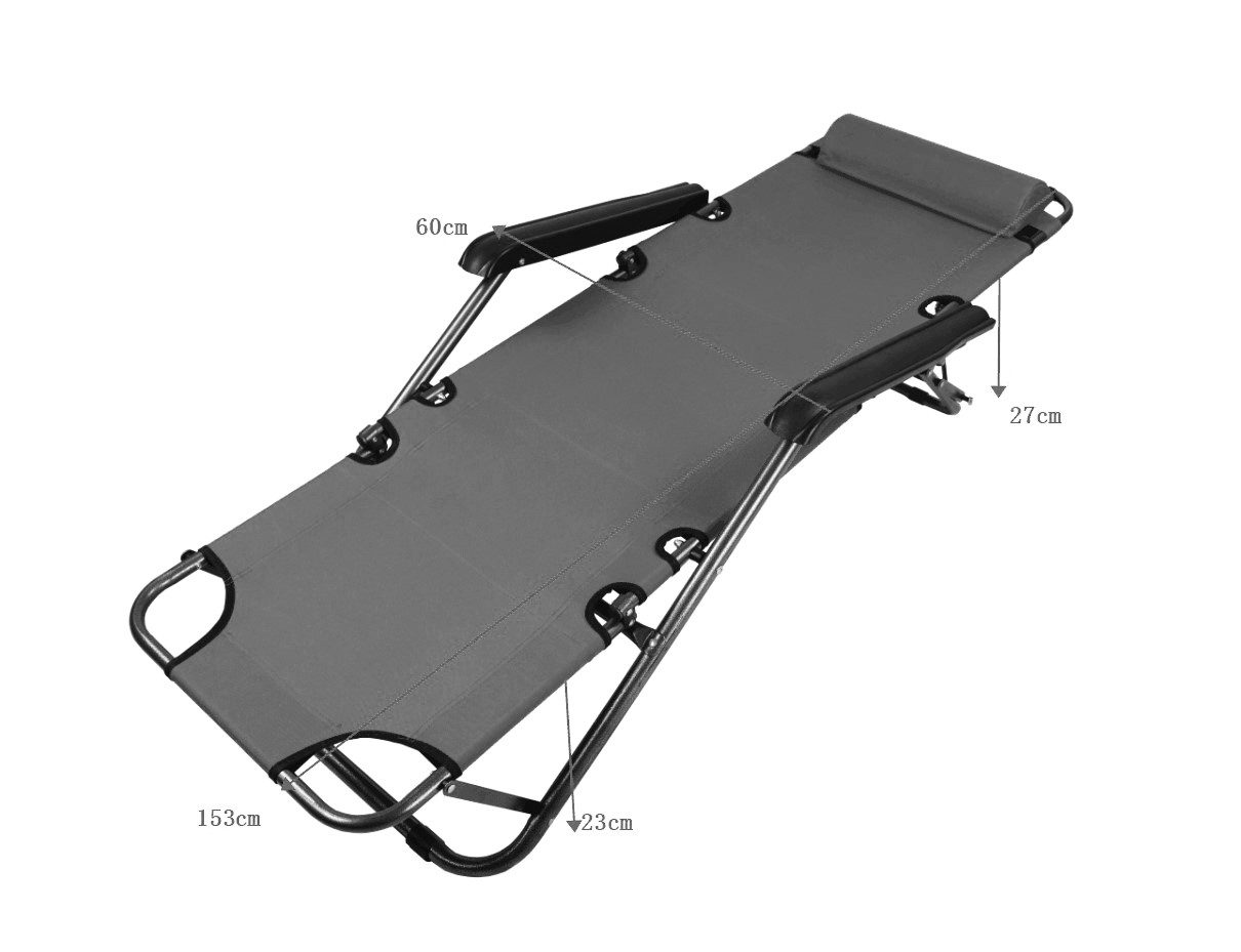 VCM Gartenliege Maltosa B. 60 x T. 153 x H. 27 cm, 1, klappbar, vestellbar, Klappstuhl, Camping, Liegestuhl, Relaxliege – Bild 4 von 4