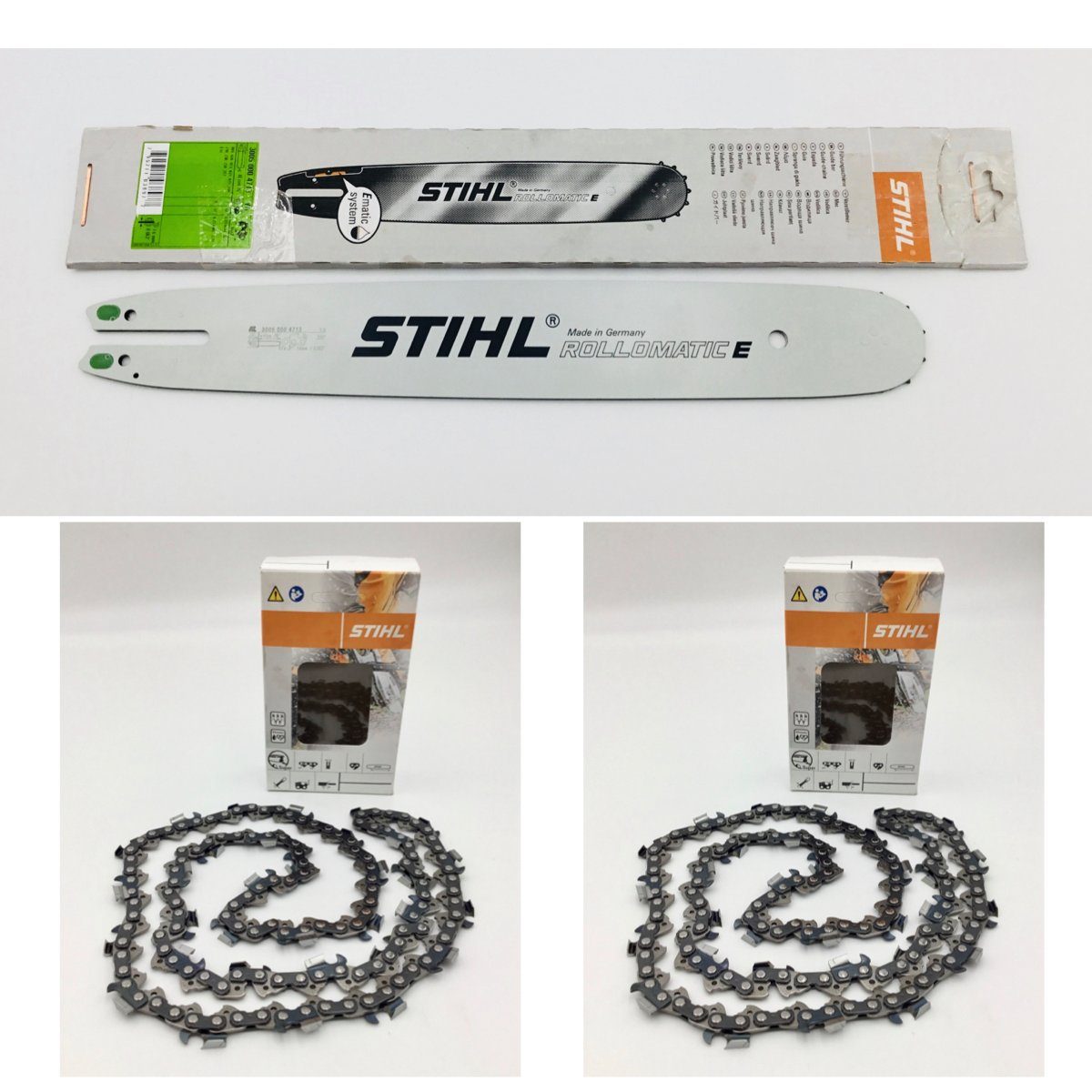 STIHL Führungsschiene Führungsschiene 40cm 30050004713 + 2x Kette 363900, 40 cm Schwertlänge