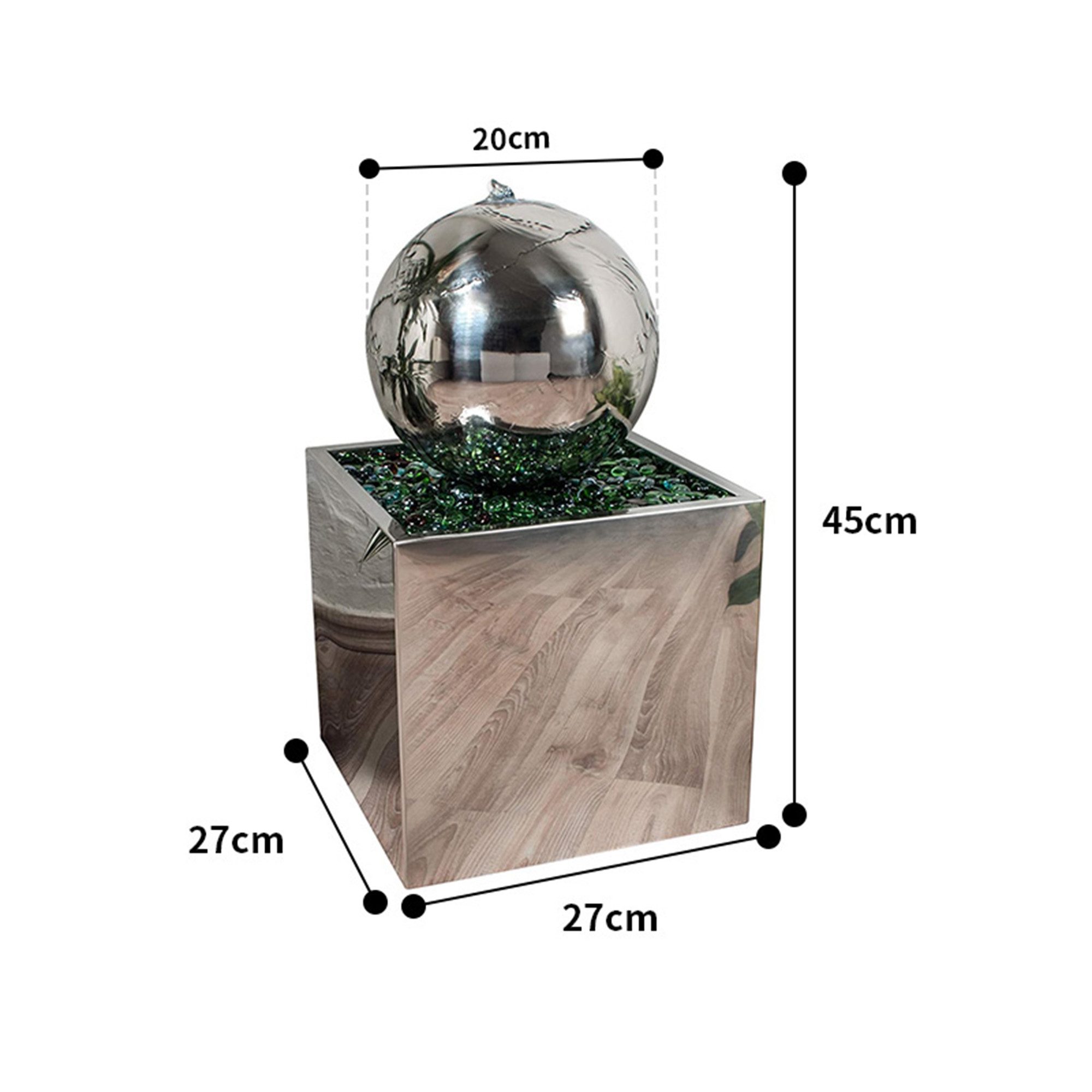 Köhko Zimmerbrunnen Kugelnbrunnen mit LED in günstig online kaufen
