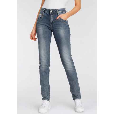 Herrlicher High-waist-Jeans RADINA RECYCLED DENIM mit leichtem Push-Up-Effekt