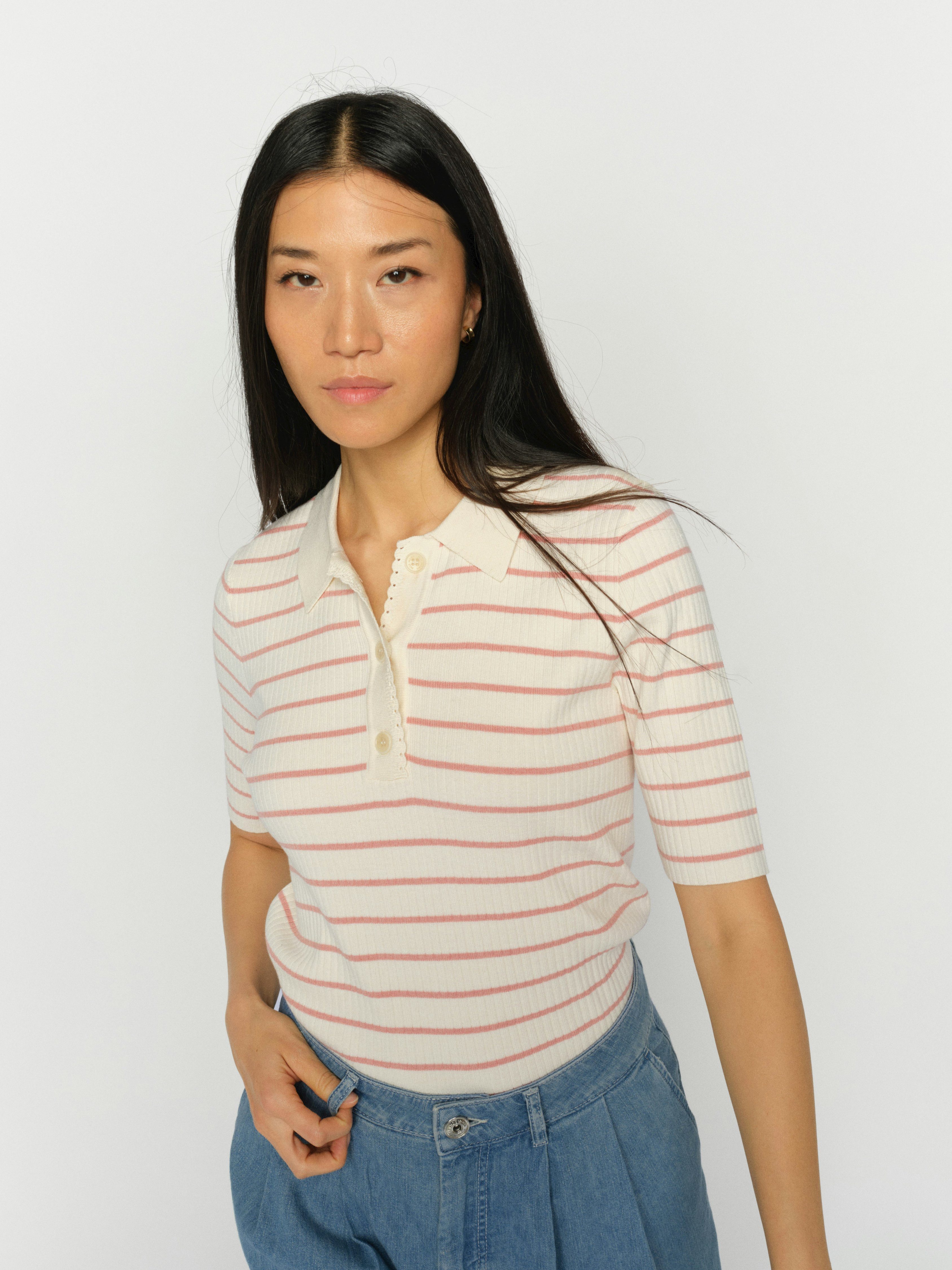Mos Mosh Kurzarmpullover MMCaliz Stripe SS Knit