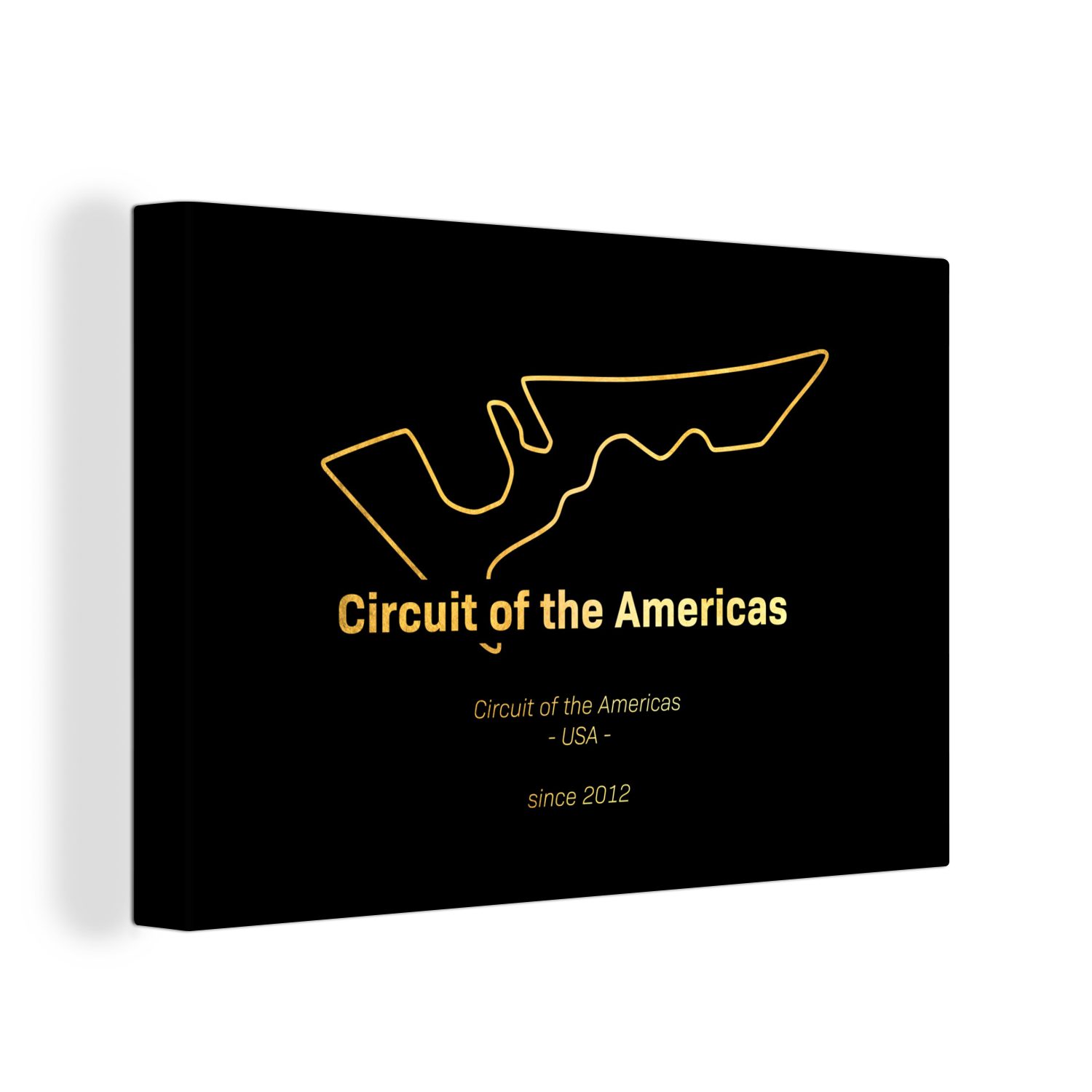 OneMillionCanvasses® Leinwandbild Vereinigte Staaten - F1 - Rennstrecke, (1 St), Wandbild Leinwandbilder, Aufhängefertig, Wanddeko, 30x20 cm