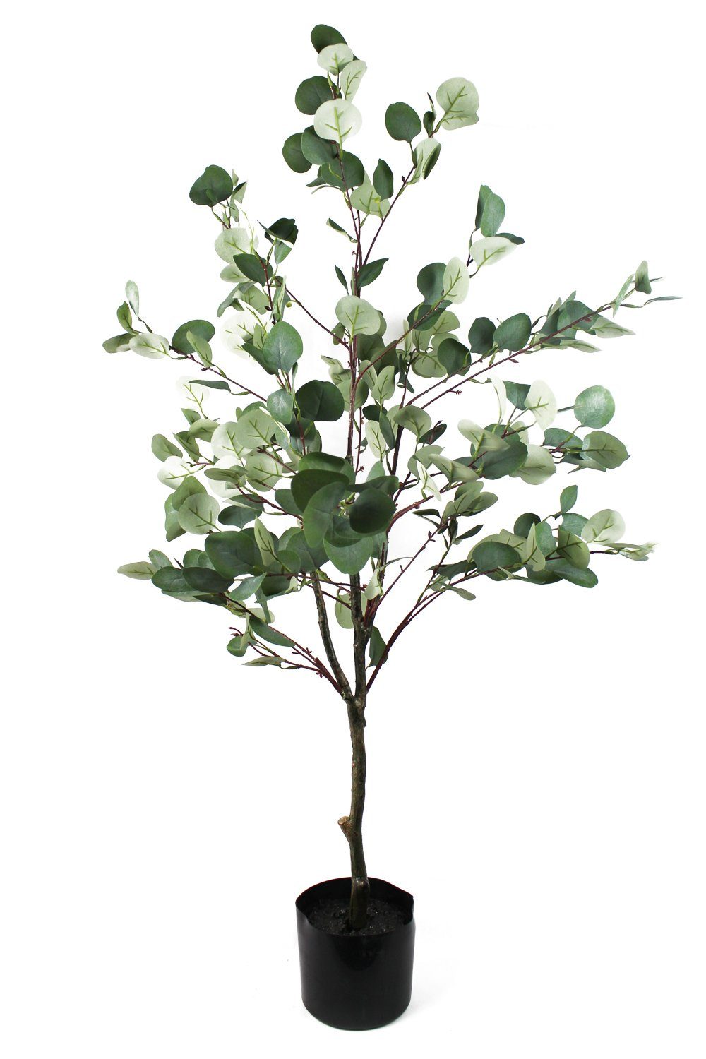Eukalyptus, Höhe 120 im KP041 fertig Kunstbaum Kunstpflanze cm, Topf Arnusa,