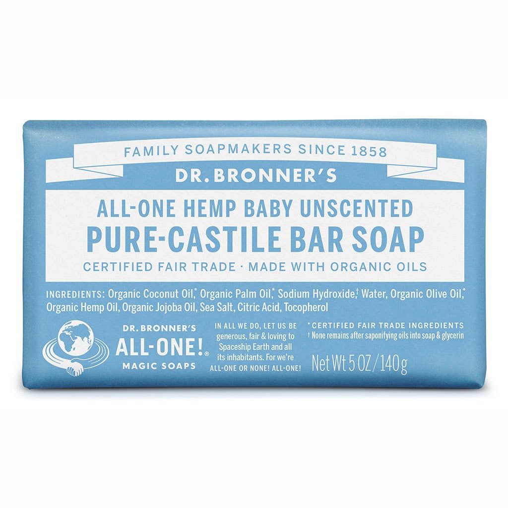 Dr. Bronners Handseife Baby-Mild, 1-tlg., All-One Reine Naturseife 140 g