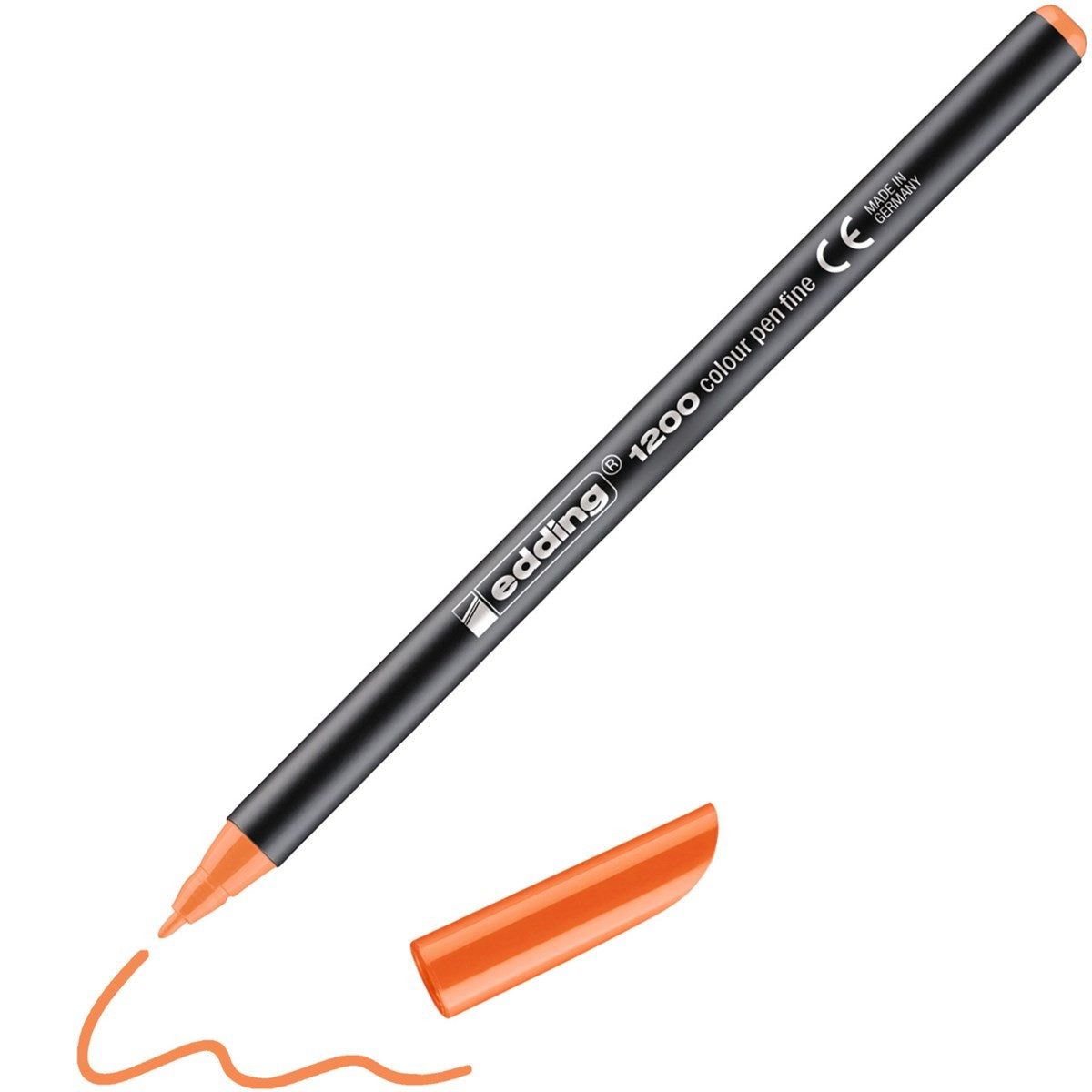 edding Faserstift Fasermaler 1200 Colourpen Rundspitze Strichstärke 1 mm Orange, Rundspitze
