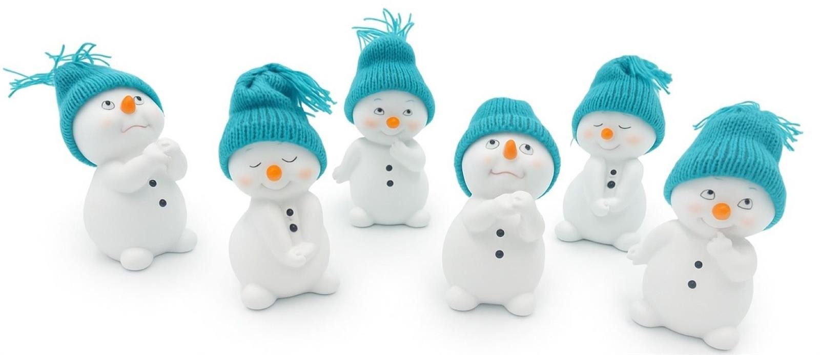 Geschenkestadl Schneemann 6 Stück Schneemann Figuren Strickmütze 12cm Winte günstig online kaufen