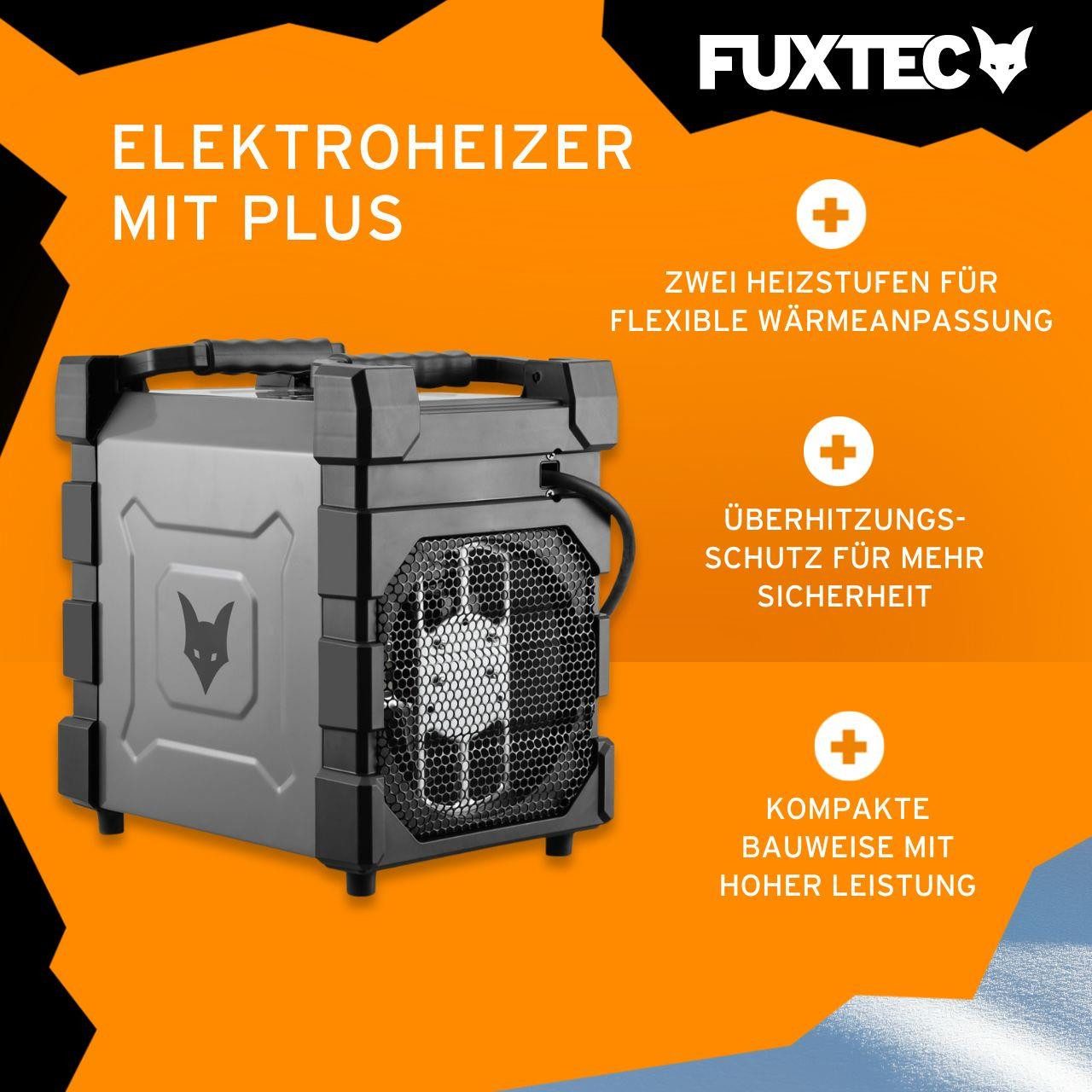 FUXTEC Heizgerät FX-EH3, 2 Heizstufen, 3000W, Thermostat, Überhitzungsschutz mit Rückstellung