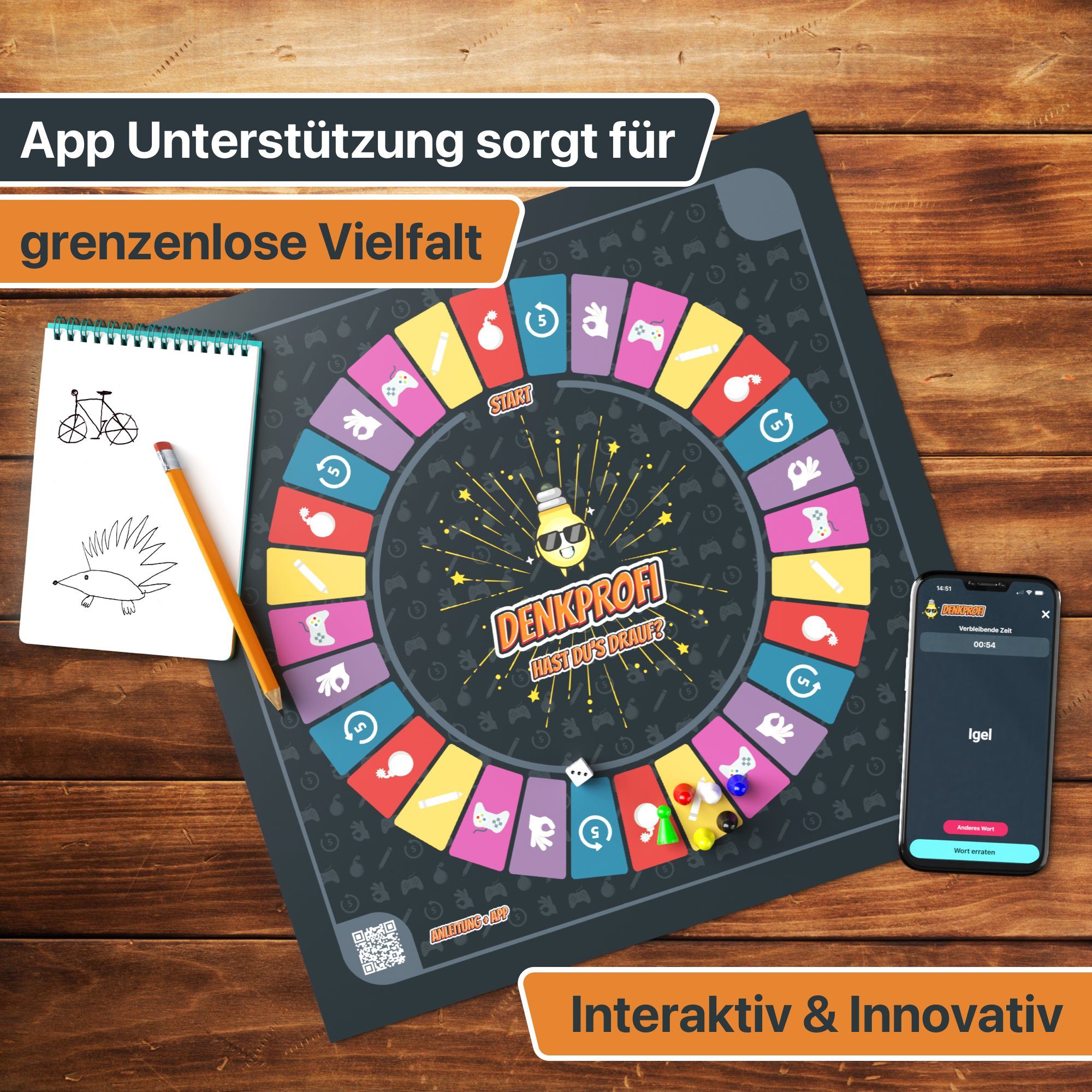 Denkprofi Spiel Denkprofi – Das Brettspiel mit App