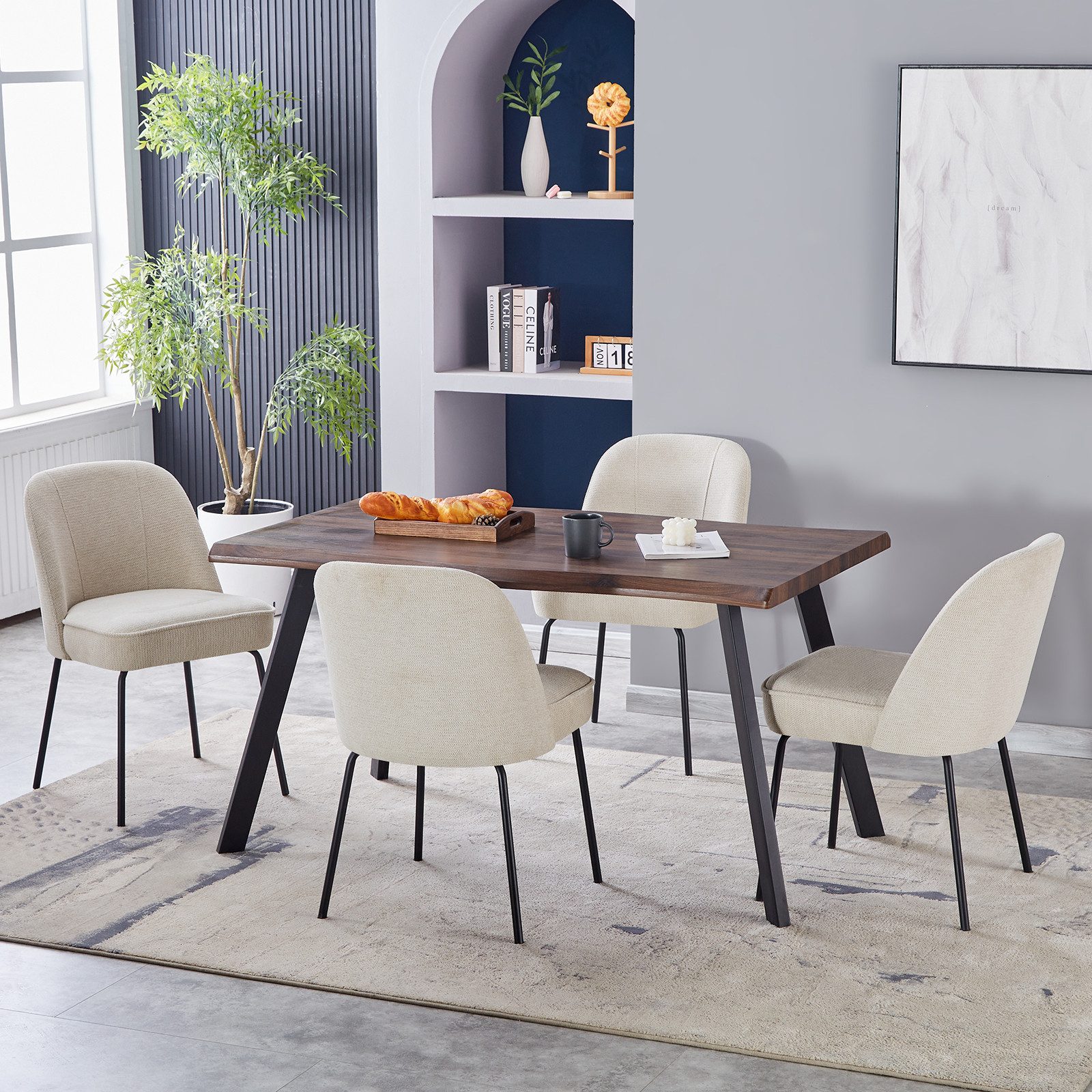 JYMTOM Esszimmerstuhl Samt-Stühle, atmungsaktiv, gepolstert mit Federkissen günstig online kaufen