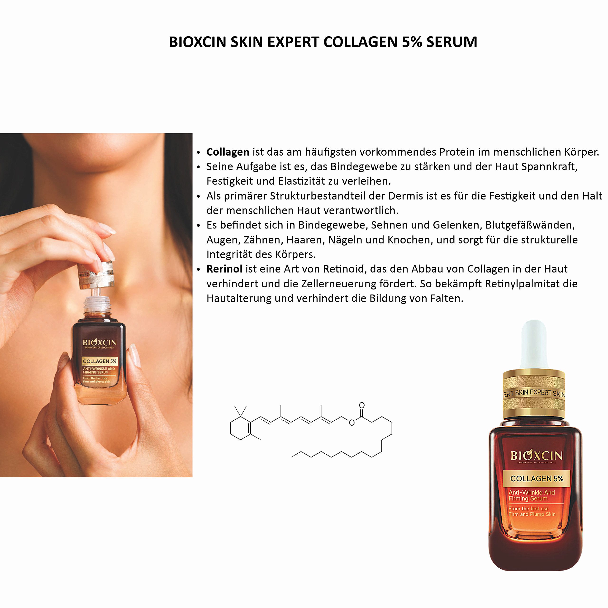 Bioxcin Anti-Falten-Serum Bioxcin Collagen Retinol Anti-Falten und Straffung Serum 30 ml