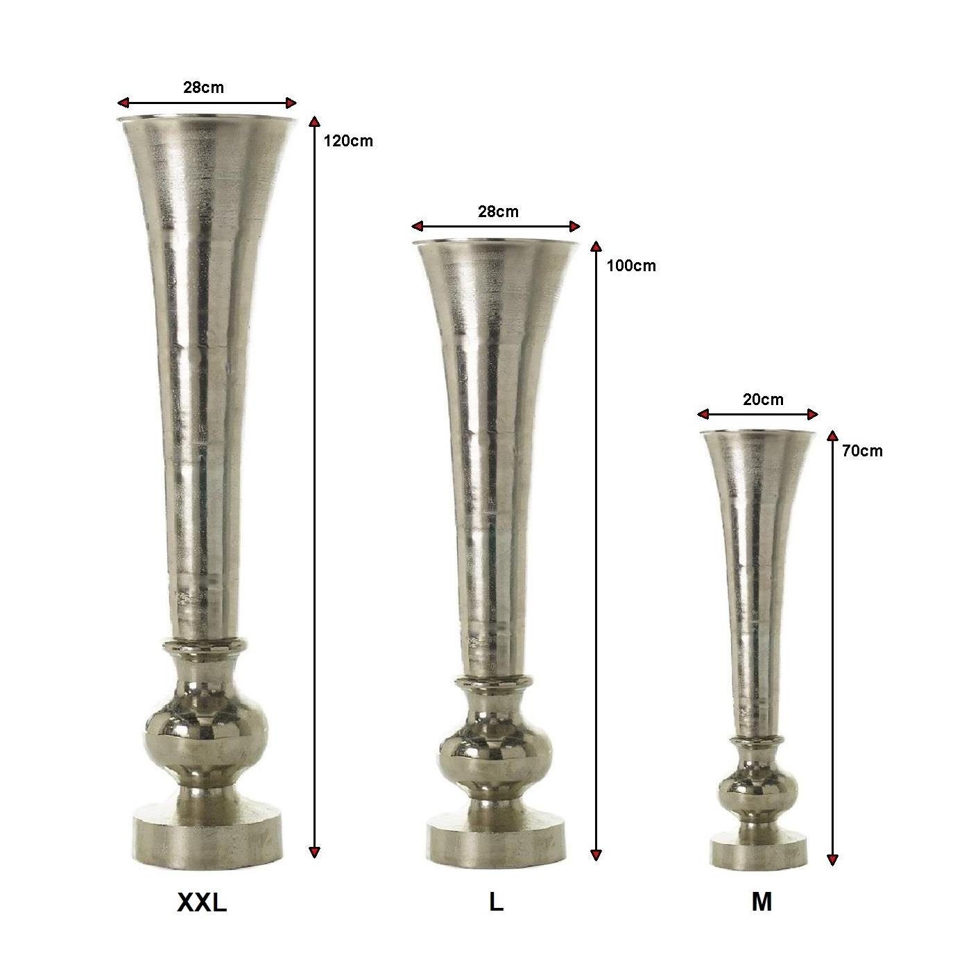 baario Bodenvase Bodenvase ROMA silber 70cm, hoch groß Aluminium Dekovase P günstig online kaufen