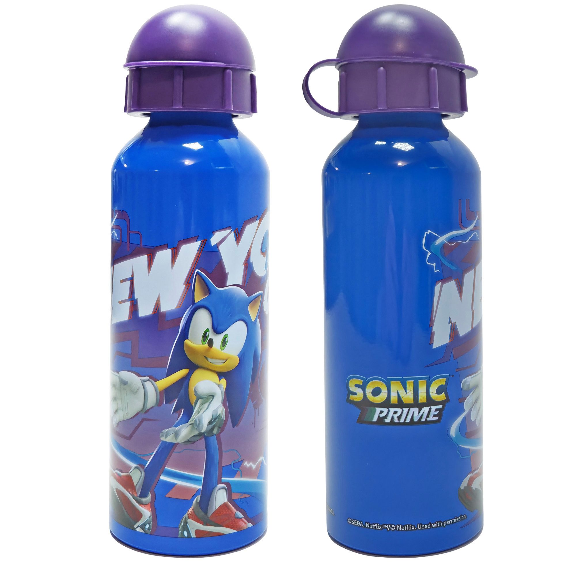 Trinkflasche Sonic The Hedgedog ALU Sportflasche Wasserflasche Flasche 520 ml