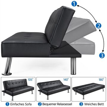 Yaheetech Schlafsofa, Couch Bettsofa Klappsofa Gästebett