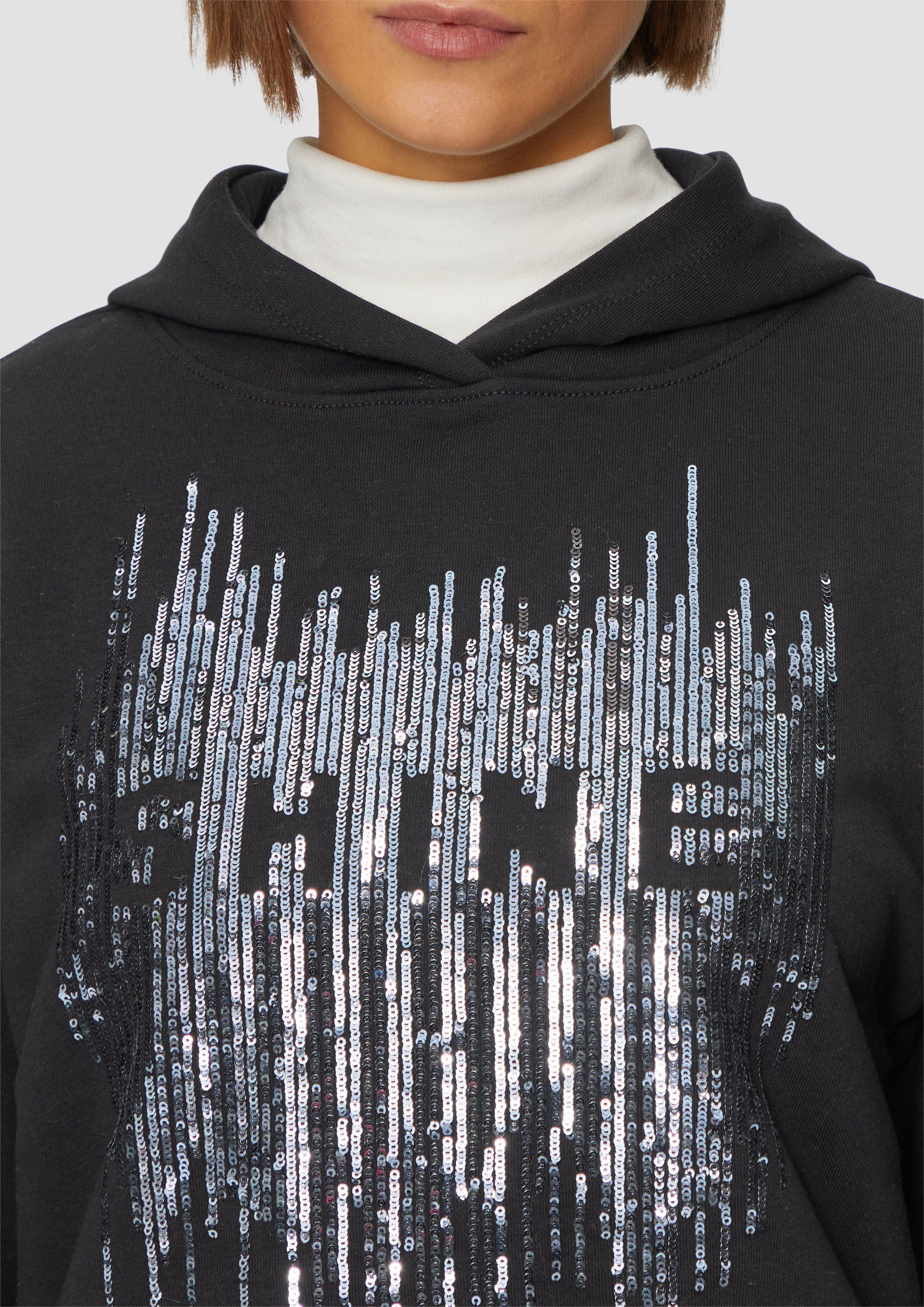 s.Oliver Sweatshirt Hoodie mit Pailletten im günstig online kaufen