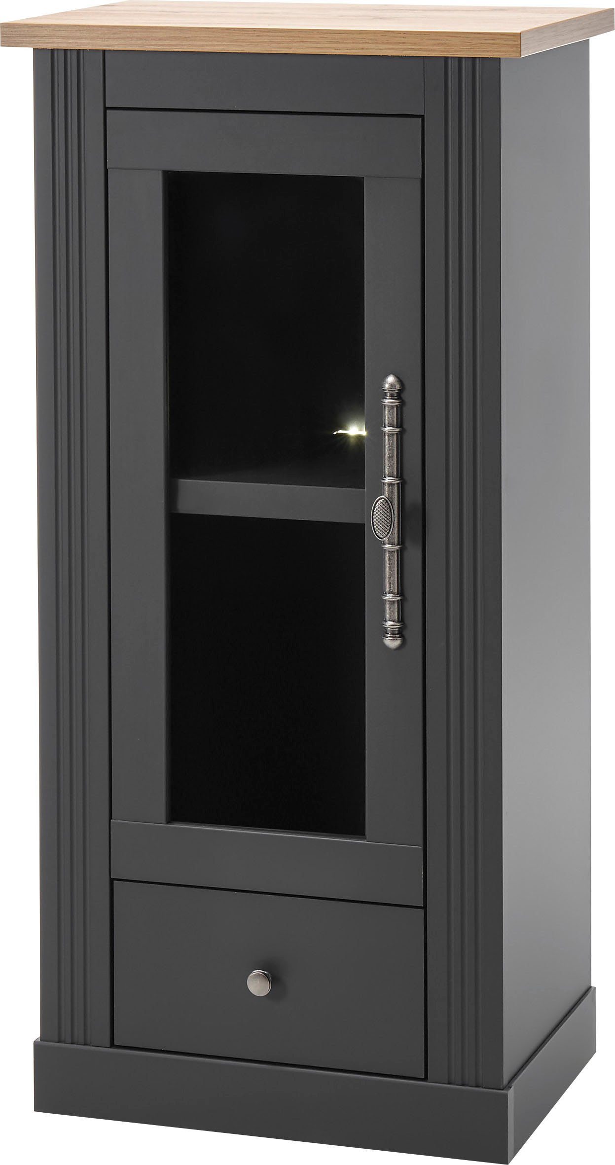 OTTO home Vitrine Westminster, Hochschrank im Landhausstil, Glasvitrine, Stauraumelement Metallgriffe, ausreichend Stauraum, in 2 Farben …