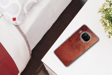 MuchoWow Handyhülle Leder - Lederoptik - Braun - Hell, Phone Case, Handyhülle Xiaomi Mi 10T Lite, Silikon, Schutzhülle