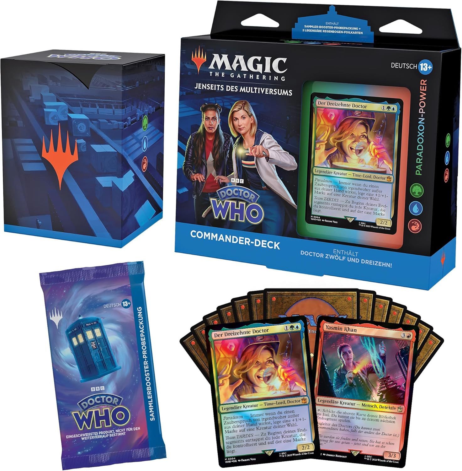Magic the Gathering Sammelkarte Universes Beyond: Doctor Who Commander Deck Set Deutsch, Enthält 4 Commander Decks