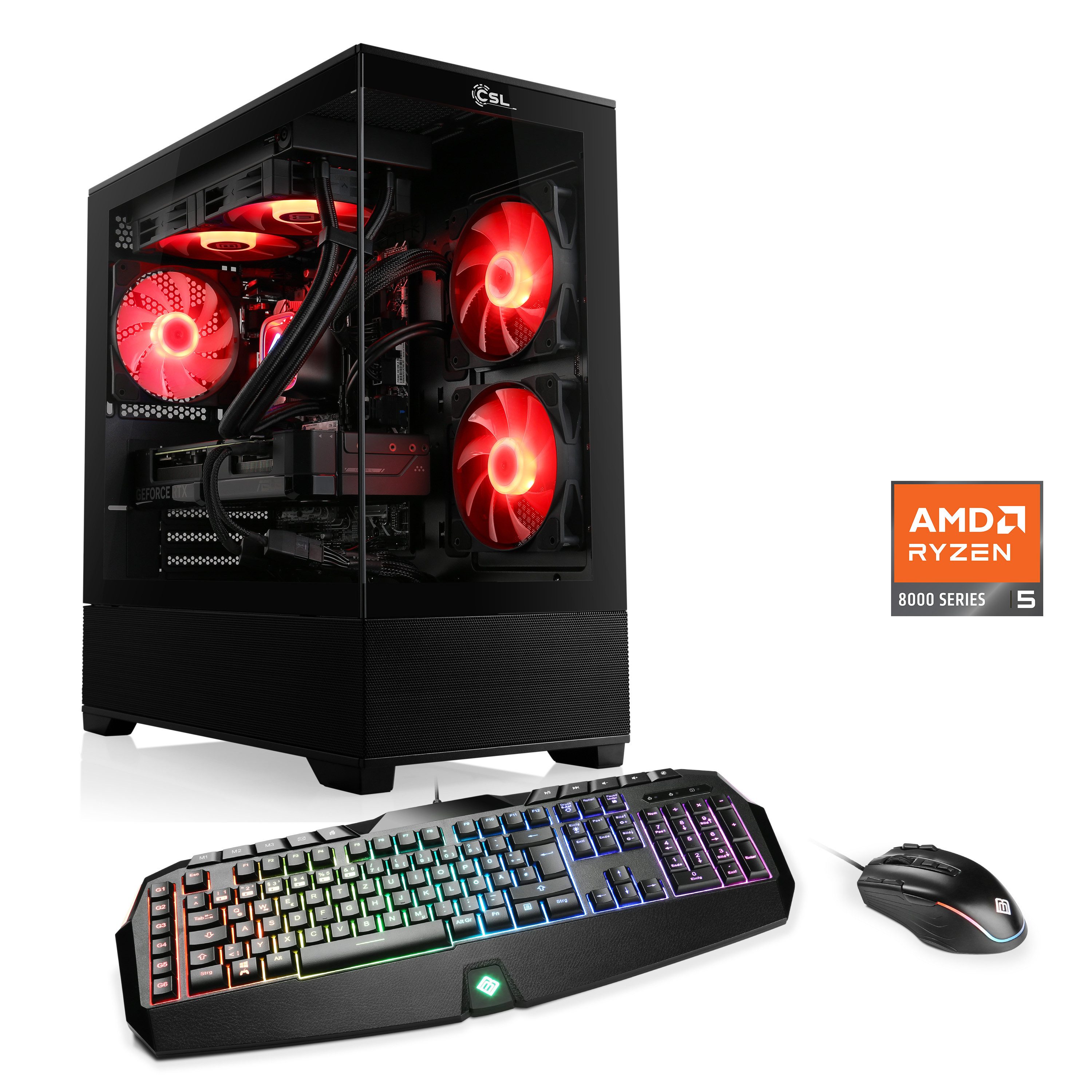 CSL Levitas V29209 Gaming-PC (AMD Ryzen 5 8400F, GeForce RTX 5060, 32 GB RAM, 1000 GB SSD, Wasserkühlung)
