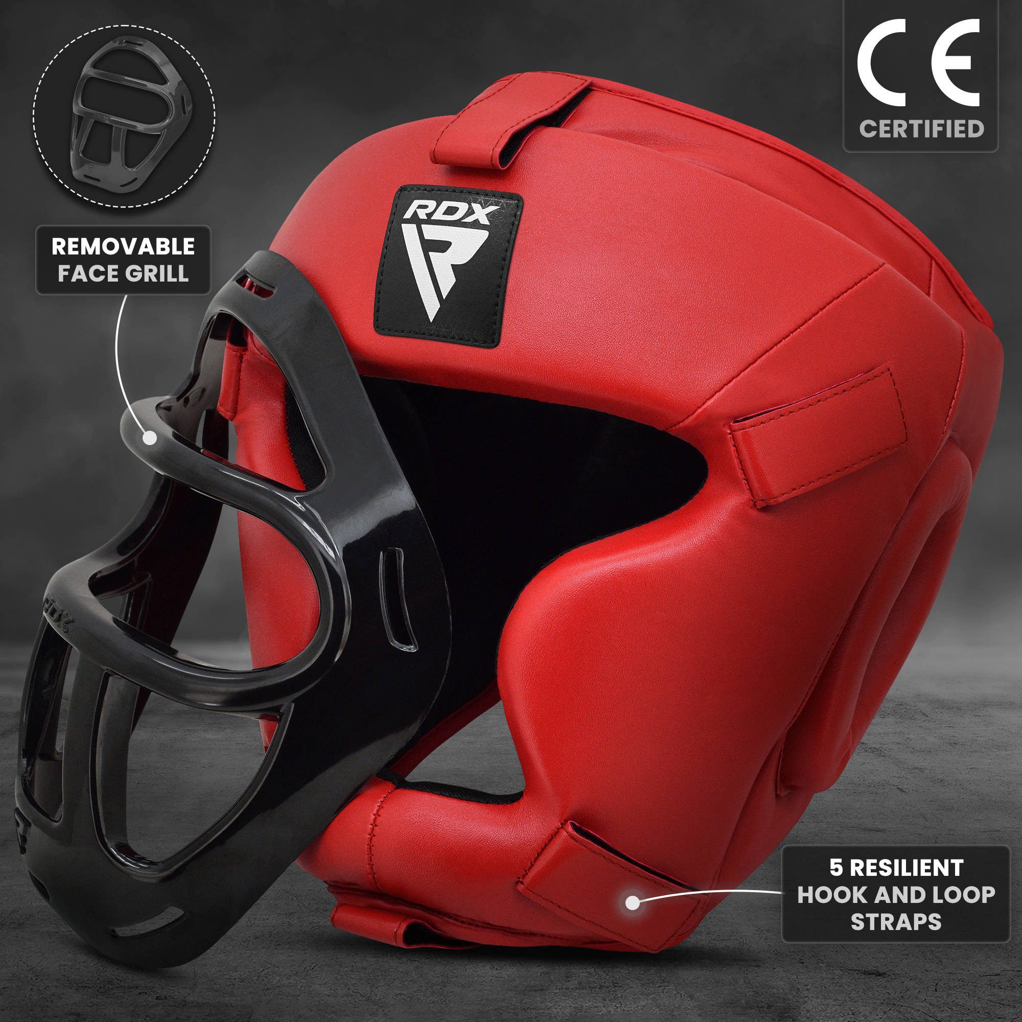 RDX Sports Kopfprotektor RDX Grill Kopfbedeckung Helm Boxen Kampfsport Ausrüstung MMA Protector