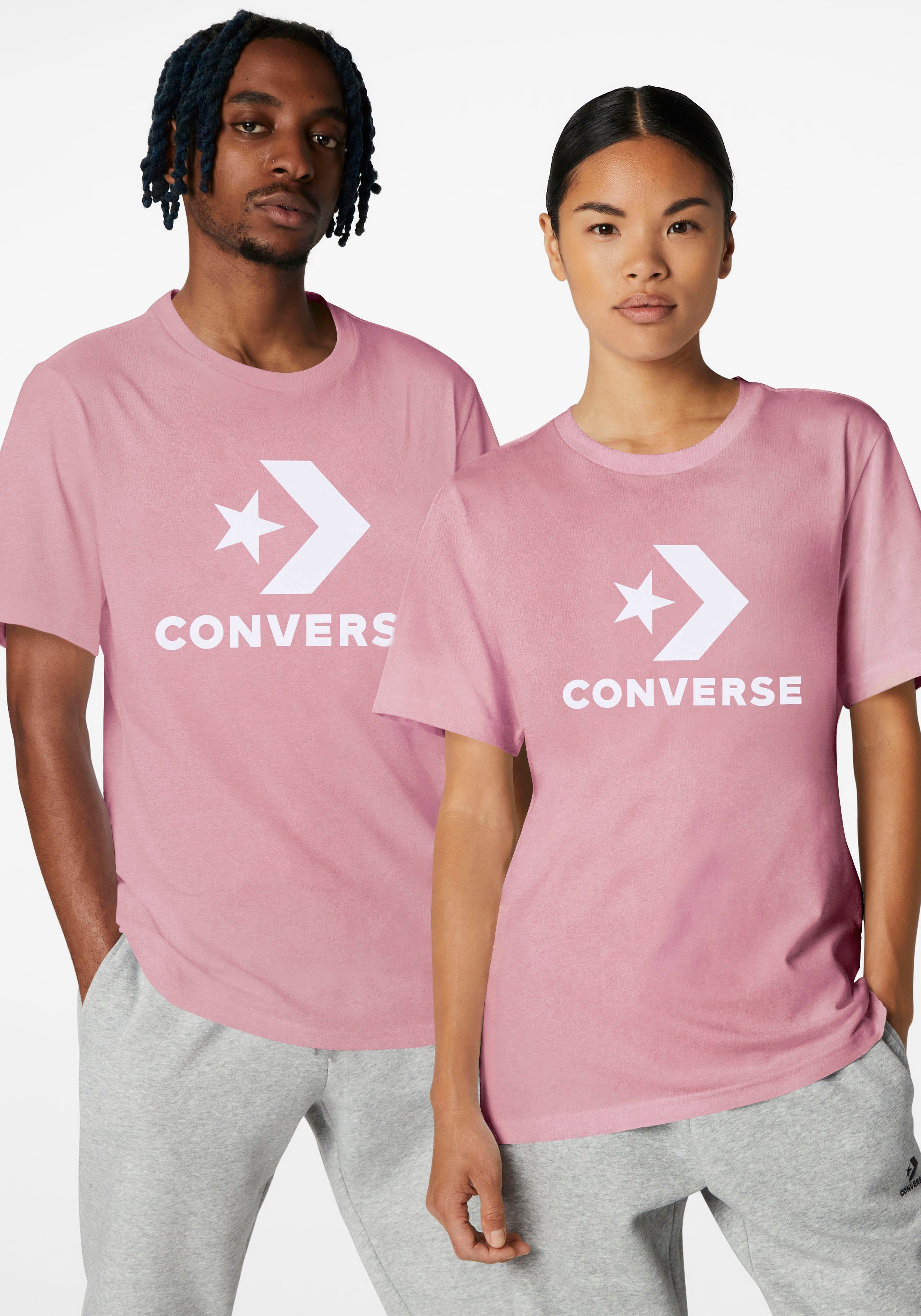 LOGO UNISEX STAR T-SHIRT dunkelrosa Converse T-Shirt CHEVRON