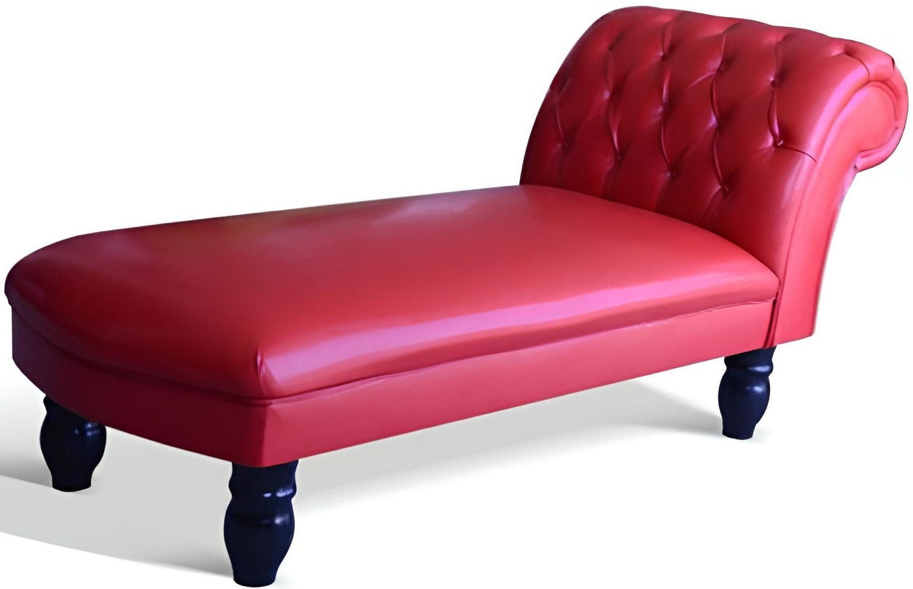 Xlmoebel Chaiselongue Chesterfield Liege aus Leder und Textil im Phantom-Look, Hergestellt in Europa