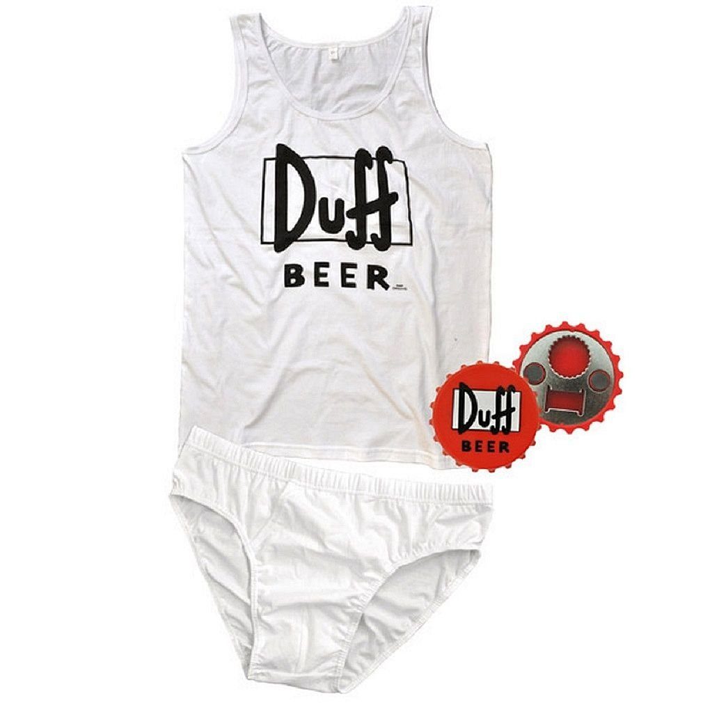 United Labels® Slip The Simpsons Männer Unterwäsche Set Duff Beer mit Flaschenöffner XL
