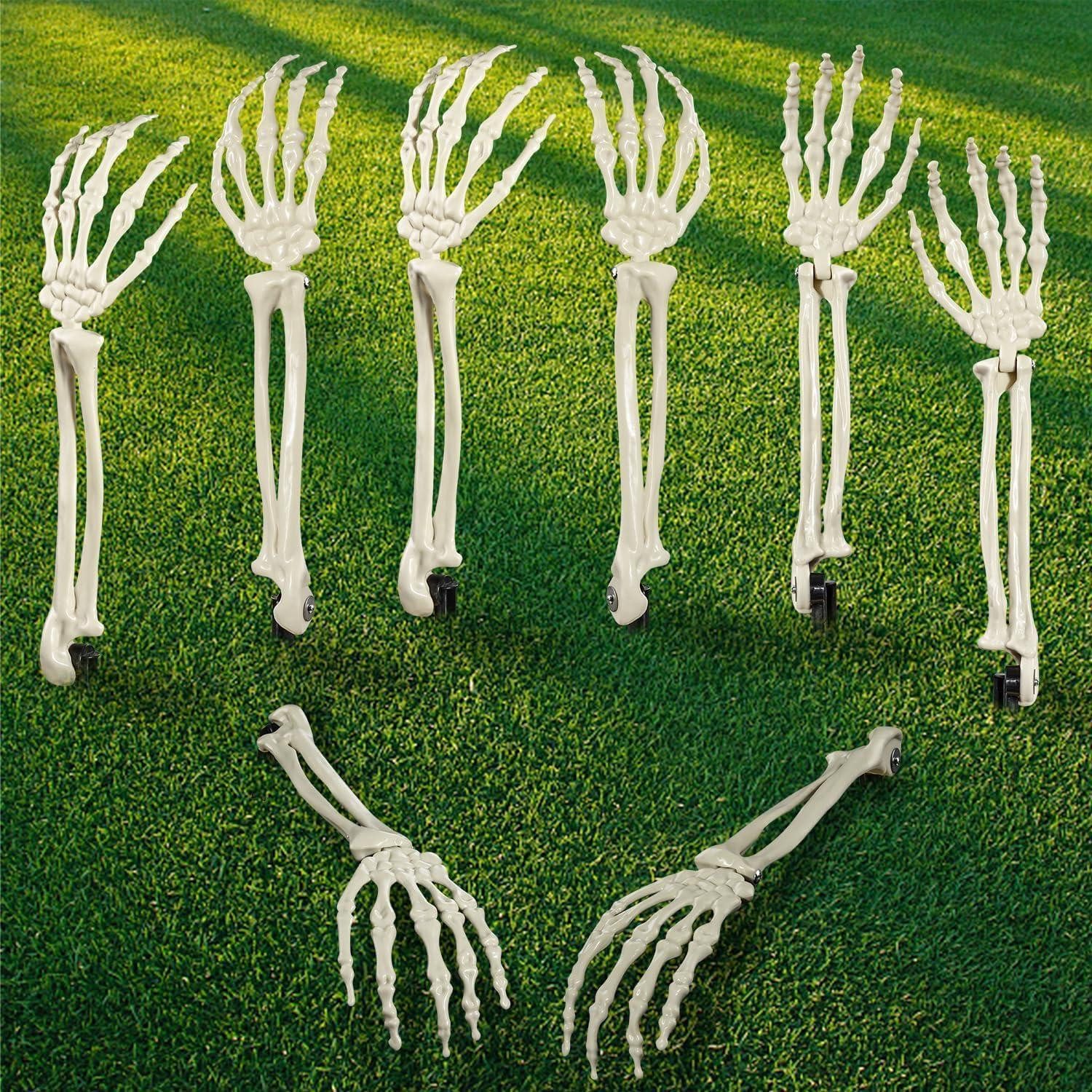 AOFOX Fantasy-Figur Halloween Skelett Pfähle Armskelett Zombie Geister Hand Yard Zeichen