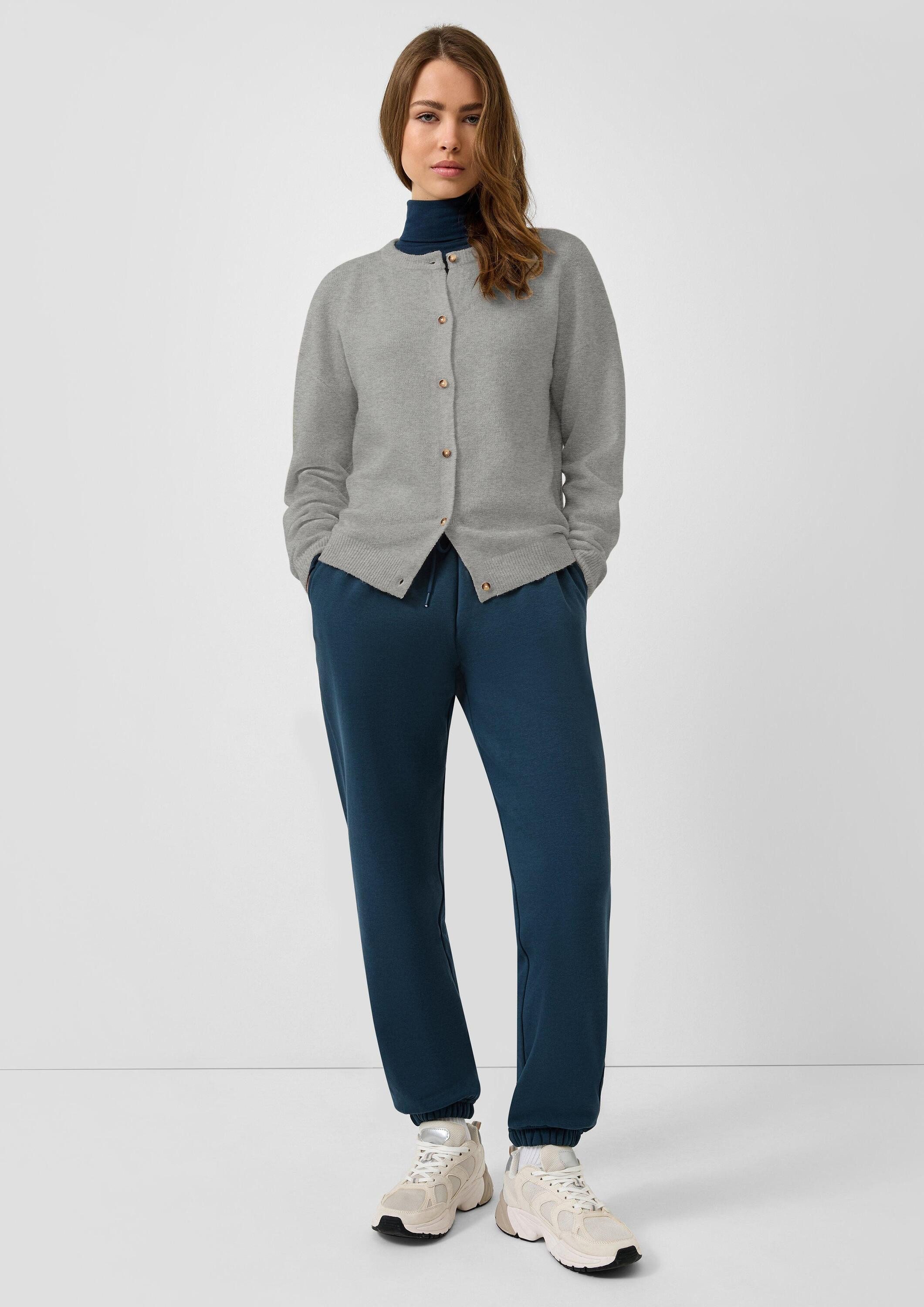 QS Cardigan Strickjacke Melierte Strickjacke