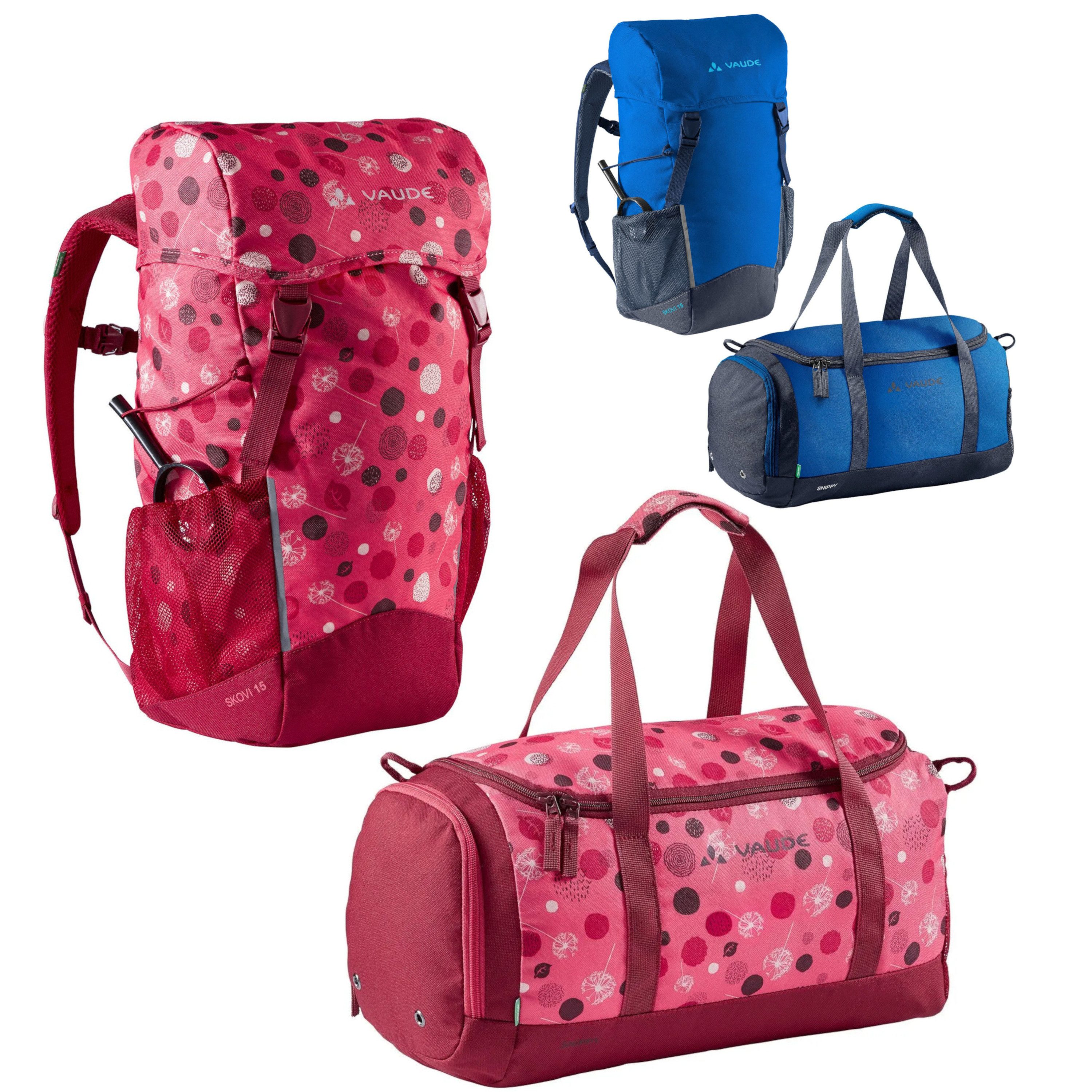 VAUDE Sporttasche Set für Kinder, mit Rucksack Skovi 15 + Snippy