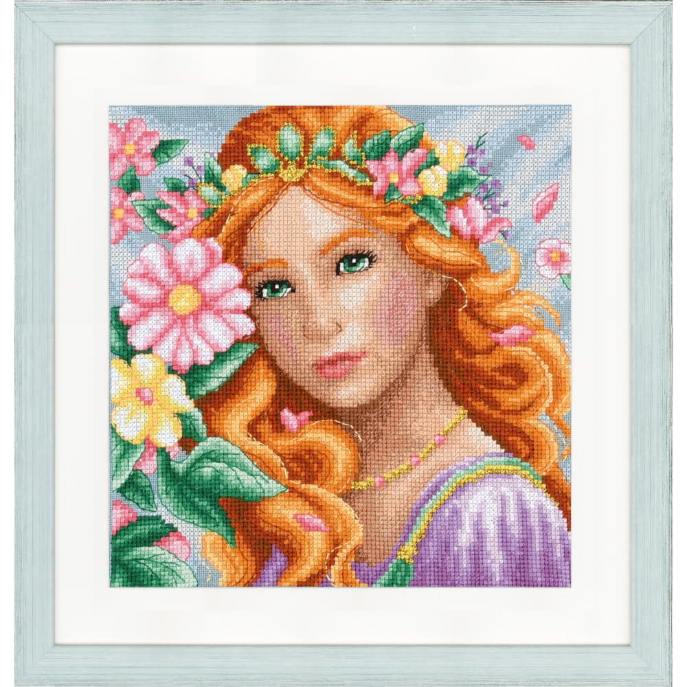 Lanarte Kreativset Lanarte telpatroon borduurpakket "Romance, Solstice", 18x18cm, (embroidery kit by Marussia)