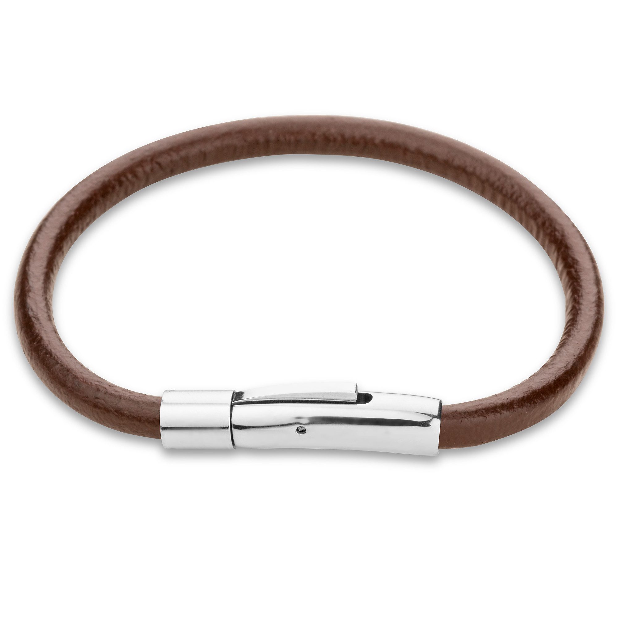 Armband Surferarmband Lederarmband für Männer Druckverschluß Braun 20cm