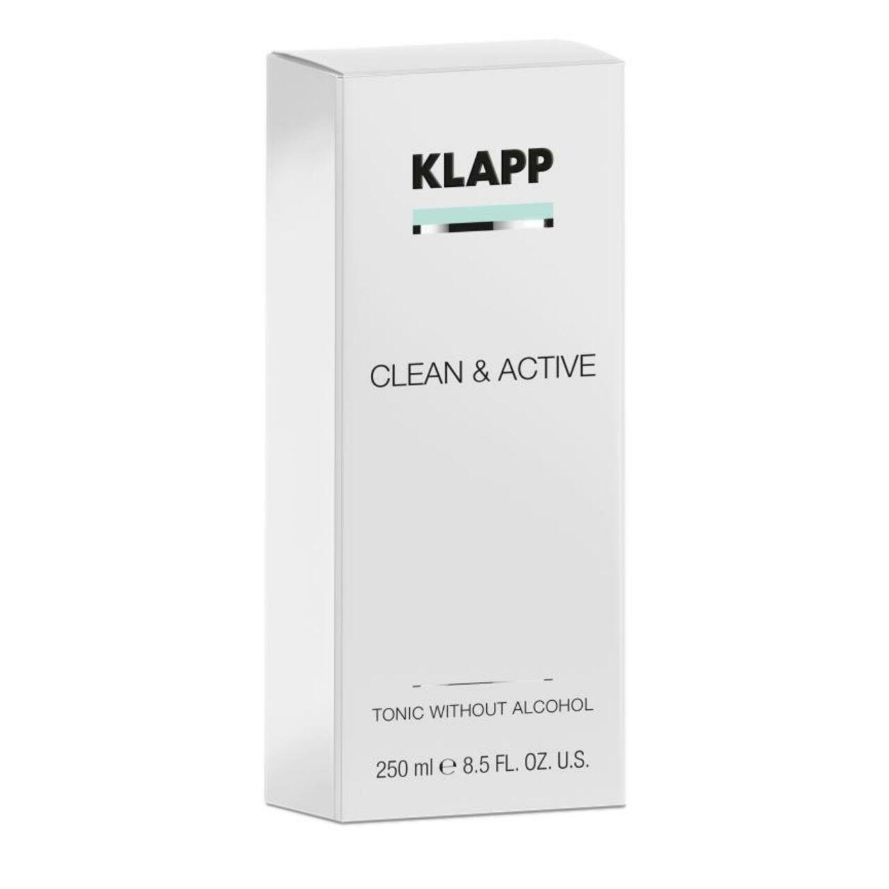 Klapp Cosmetics Gesichtswasser Clean & Active Tonic without Alcohol, Normale Haut