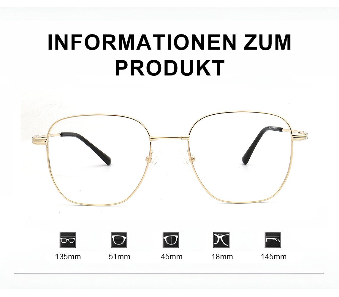 PACIEA Lesebrille Damen Herren Hochwertige Legierung Anti Blaulicht Biegsame Bügel