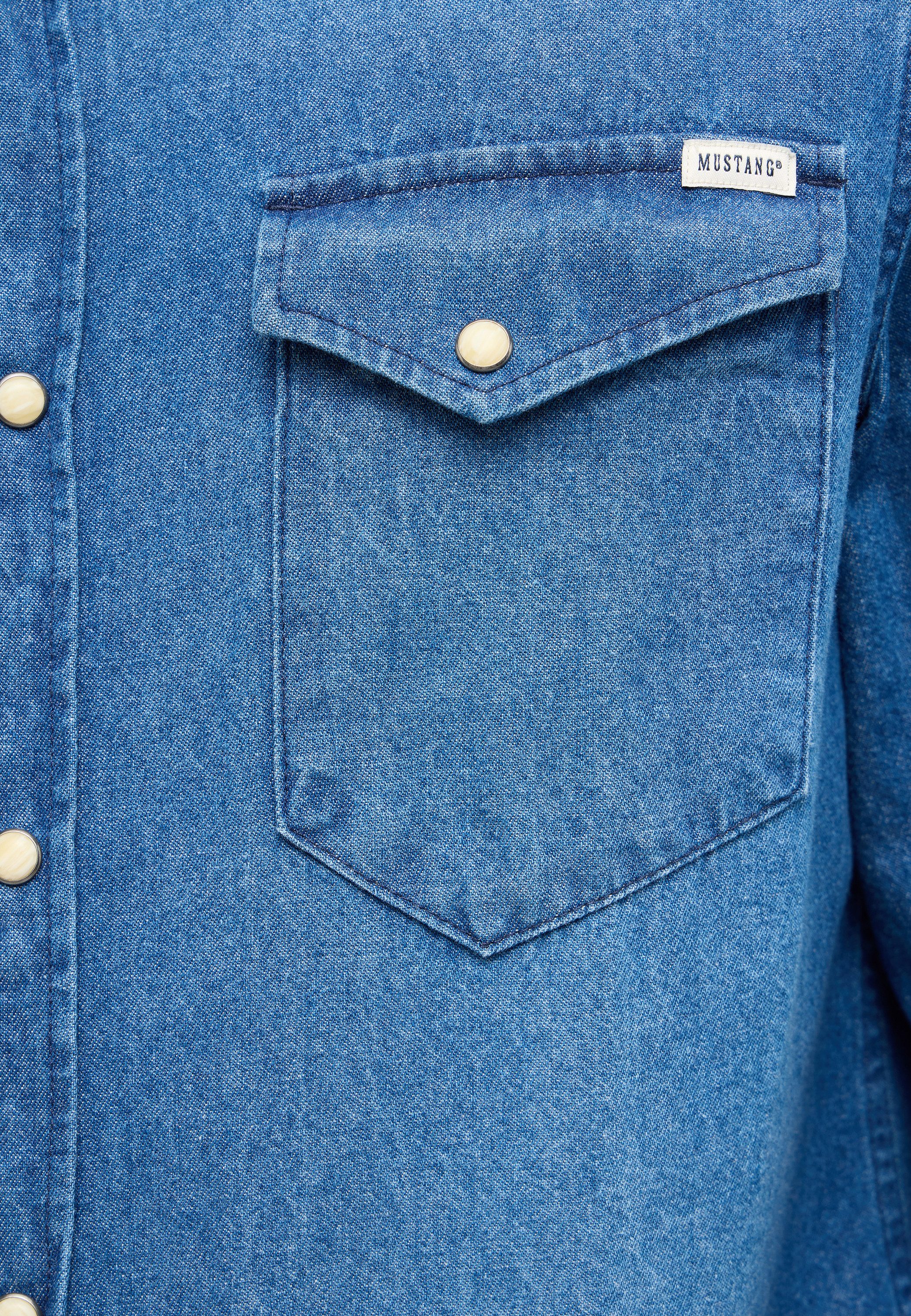 MUSTANG Langarmhemd Herren Style Duver