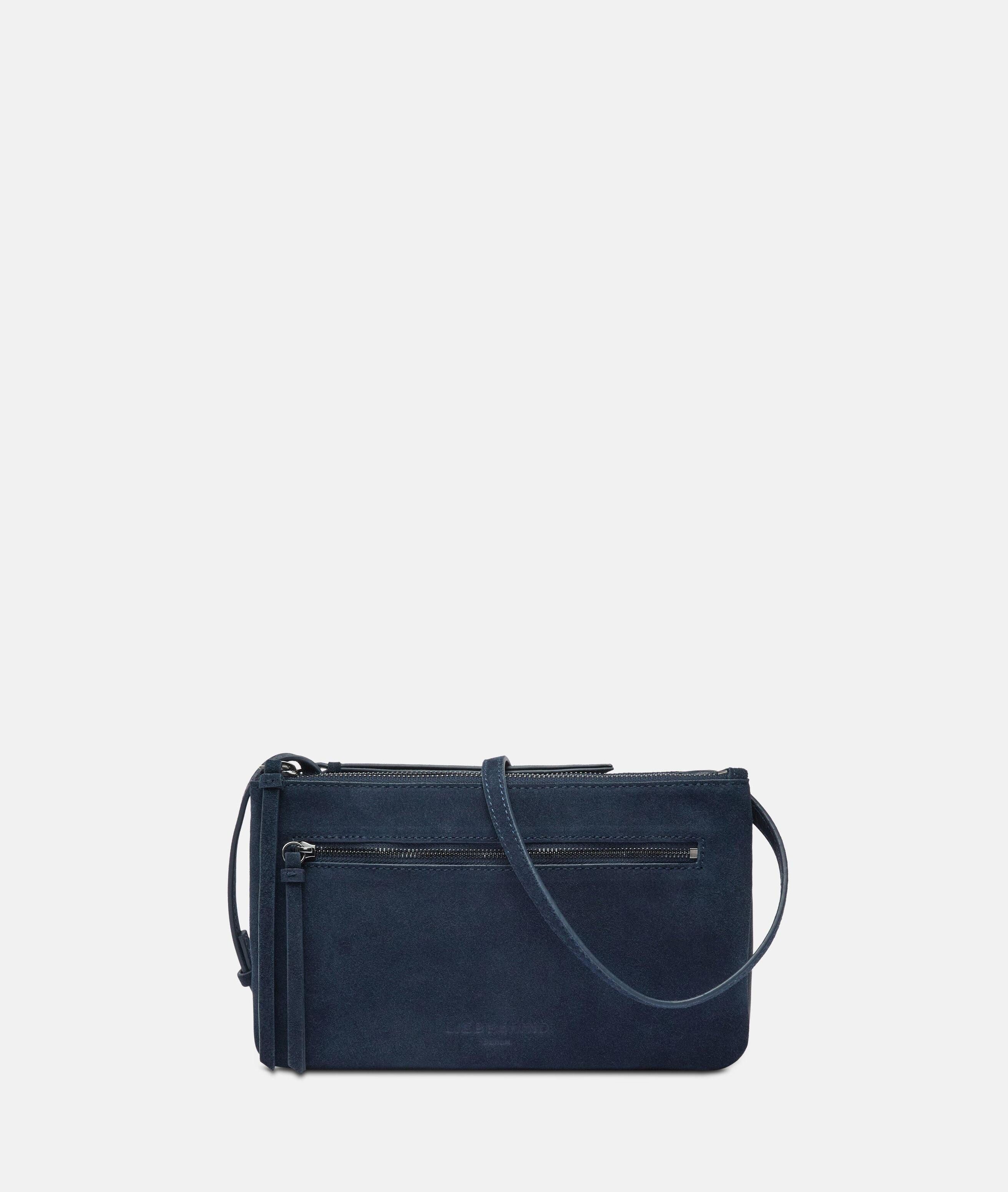 Liebeskind Berlin Umhängetasche Double Zena Crossbody S, Handliche Umhängetasche aus weichem Veloursleder