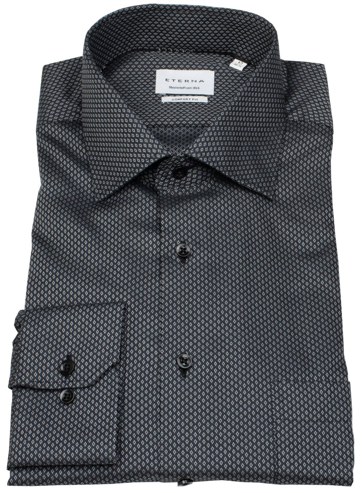 Eterna Businesshemd Comfort Fit extra langer Arm bügelfrei Kentkragen günstig online kaufen
