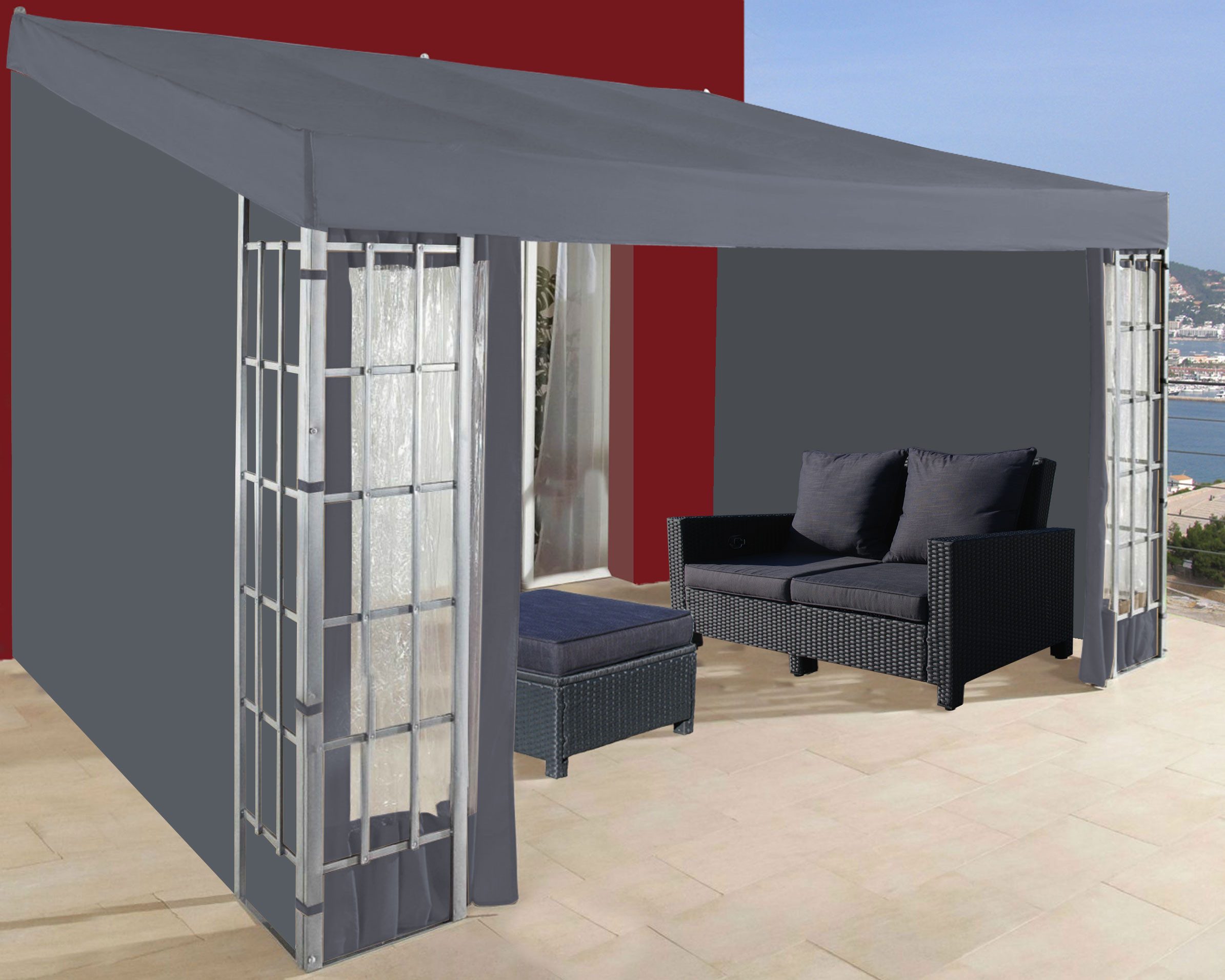 Quick Star Anbaupavillon Rank Anbau 3x4m günstig online kaufen