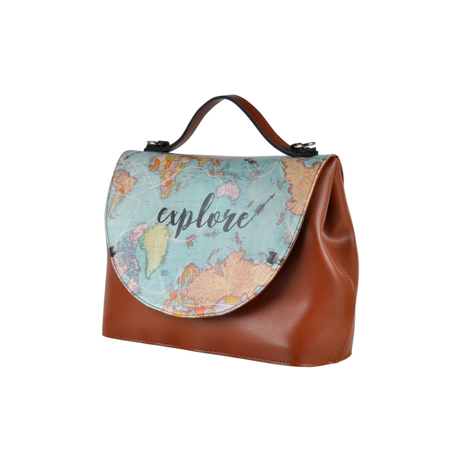 DOGO Henkeltasche Handy Umhängetasche Explore Schultertasche, Handgefertigt