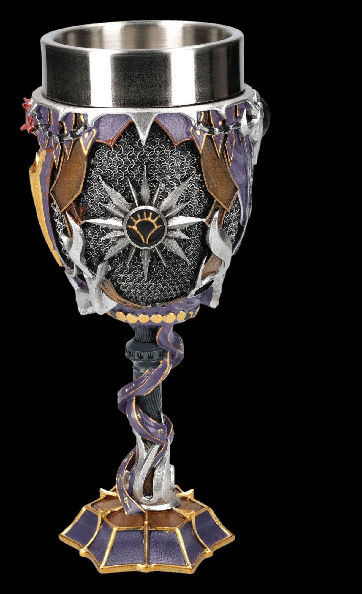 Figuren Shop GmbH Becher Shadowheart Kelch – Baldur's Gate 3 Weinbecher Fantasy 19.5 cm, Kunststein (Polyresin), Edelstahl