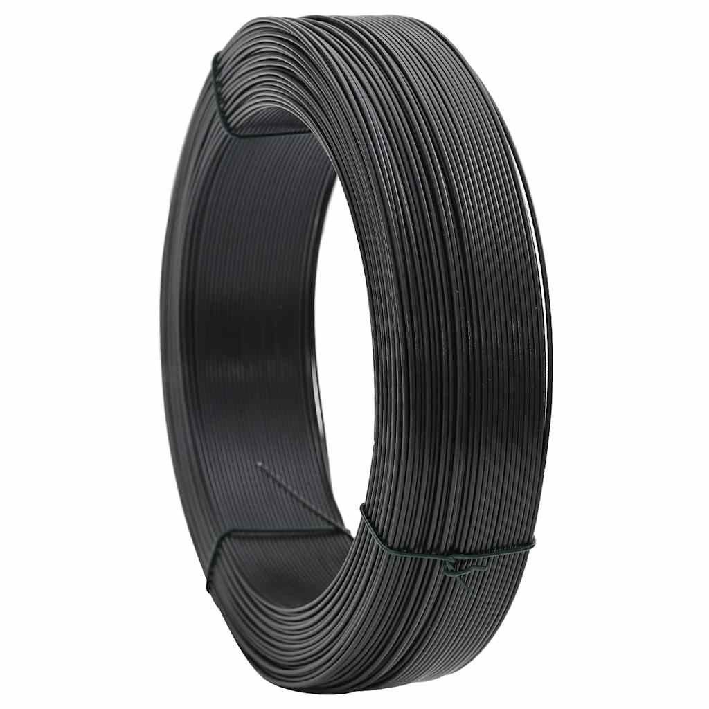 Draht Zaun-Bindedraht 250 m 0,9/1,4 mm Stahl Anthrazit