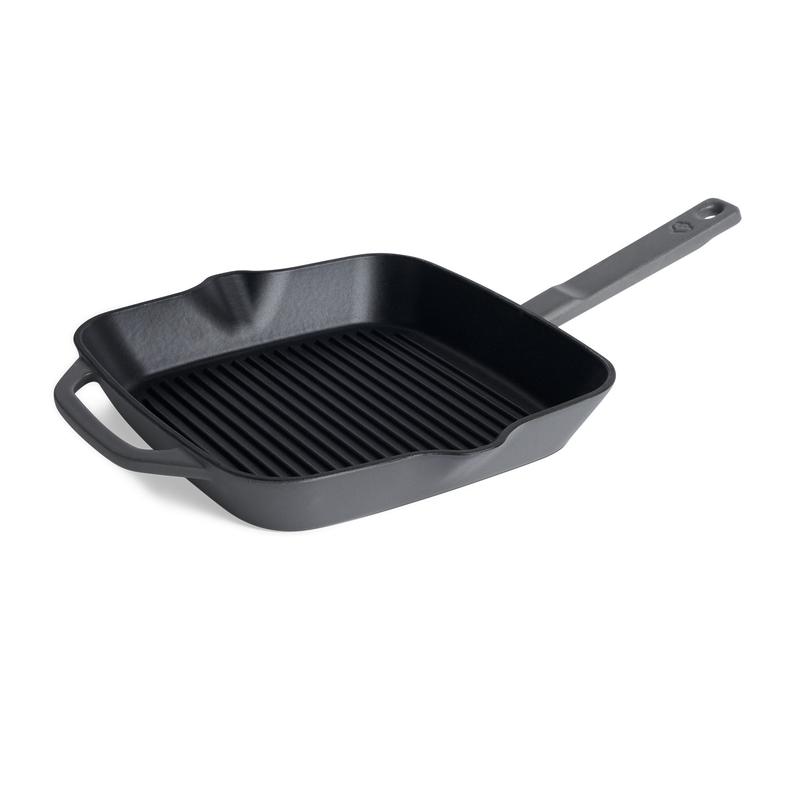 Springlane Grillpfanne SPRINGLANE Gusseisen Grillpfanne 26 cm, für alle Herdarten - Grau, Gusseisen, emailliert