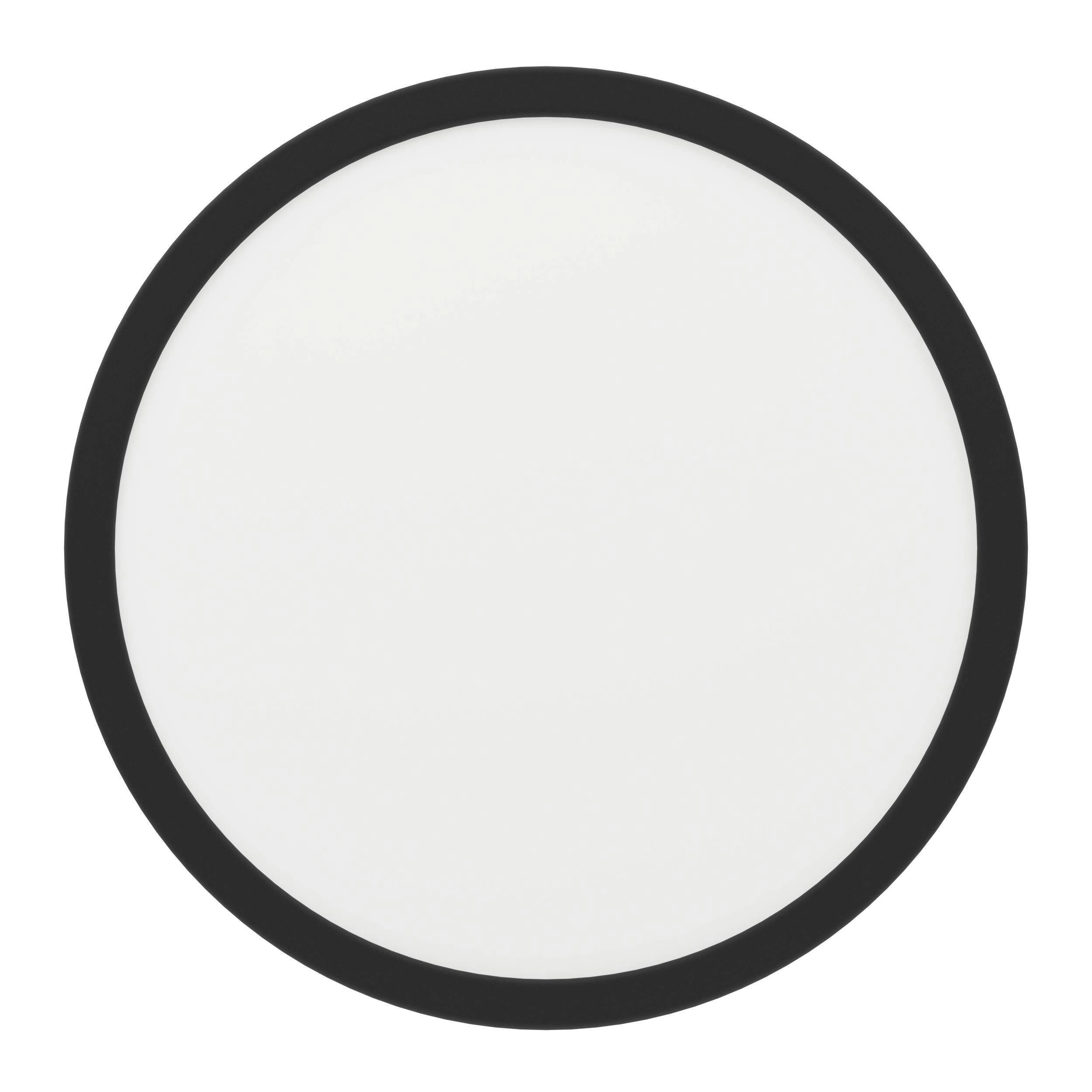 EGLO Aufbauleuchte Fueva 5 Deckenleuchte, Aufbaulampe, Metall und Kunststoff, Lampe, LED fest integriert, Warmweiß, Ø 28,5 cm, Aufbauleuchte, Deckenlampe, Schwarz, Weiß, LED Aufbaulampe