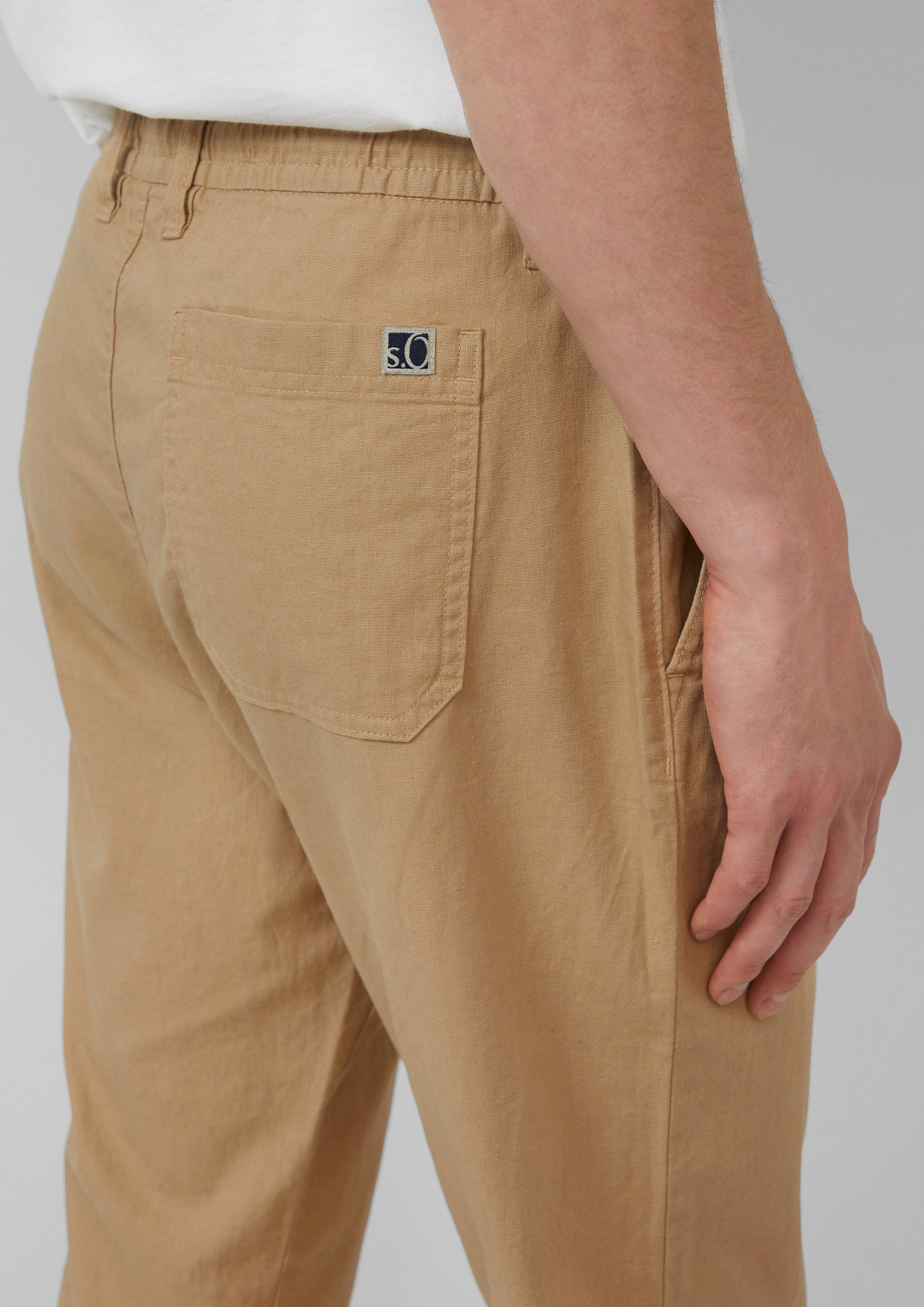 s.Oliver Stoffhose Detroit: Relaxed-Fit-Chino aus Leinenmix günstig online kaufen