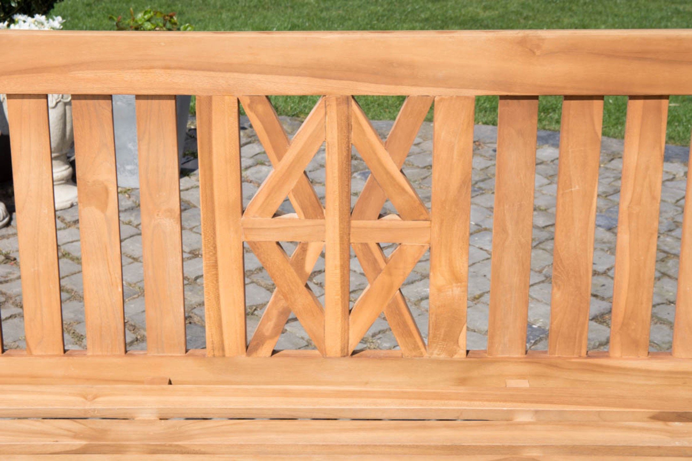 TPFGarden Gartenbank Florence-XL, Teak-Holz Garten Bank Sitzbank massiv Teakbank edel Breite 120cm