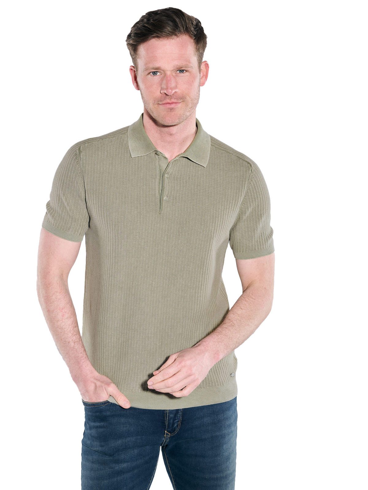 Engbers Strickpullover Strick Polo-Shirt