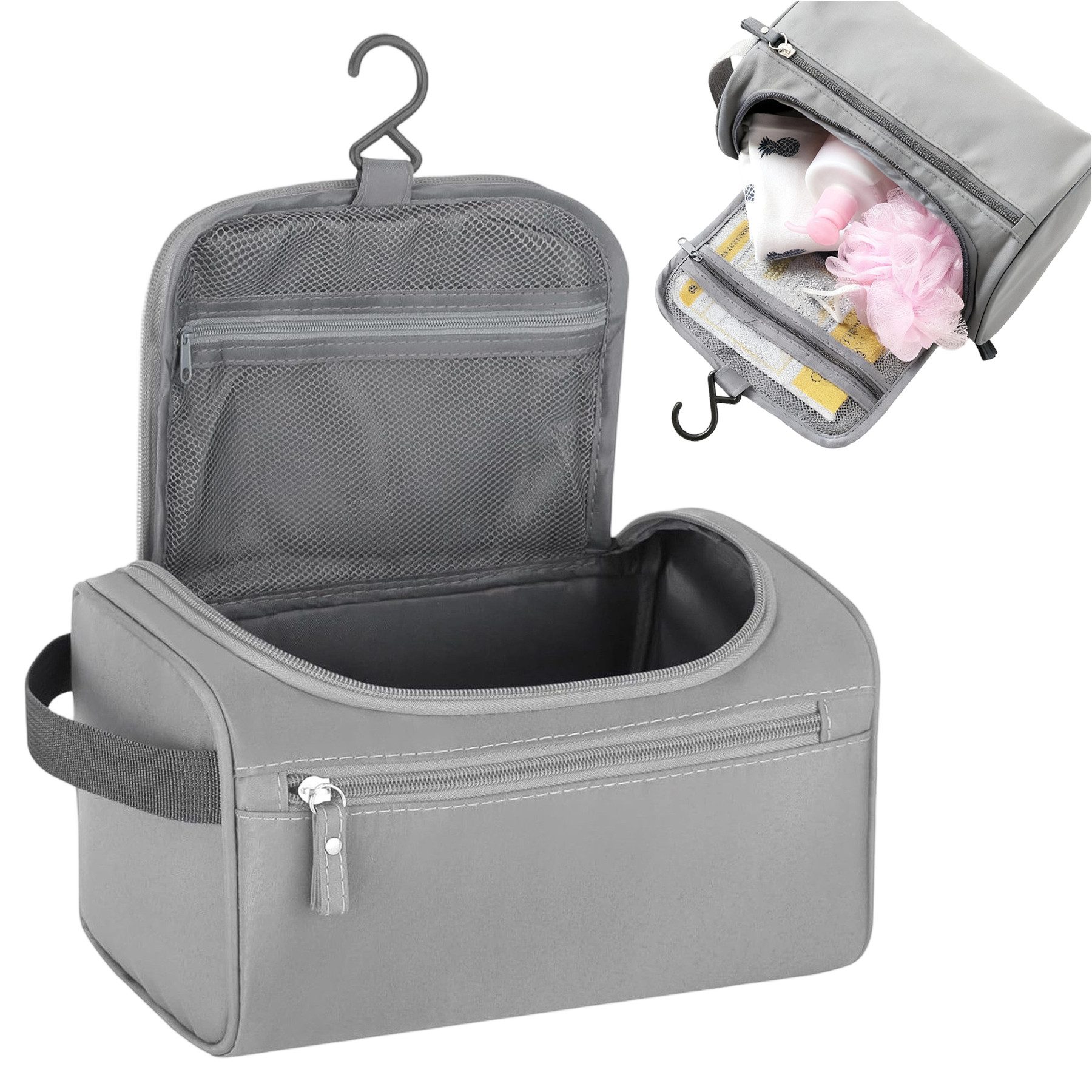 Mutig Kulturbeutel Reise Kulturbeutel wasserabweisend, Kulturtasche zum Aufhängen Herren (mit Tragegriff, Waschtasche und Rasiertasche für Toilettenartikel und Zubehör), für Alltag und Reisen