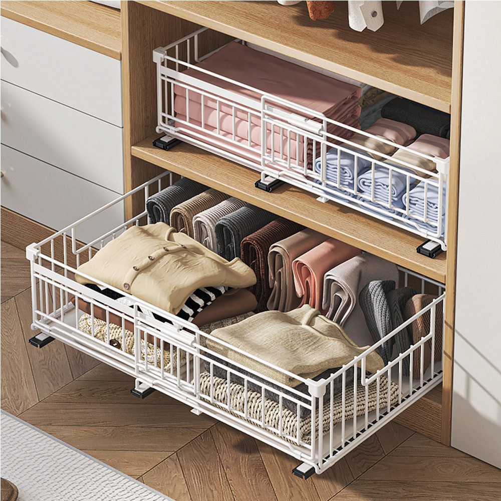 GarveeMore Küchenorganizer-Set 2pcs Ausziehbares Küchenregal für Geschirr & Gewürze platzsparend – Bild 5 von 5