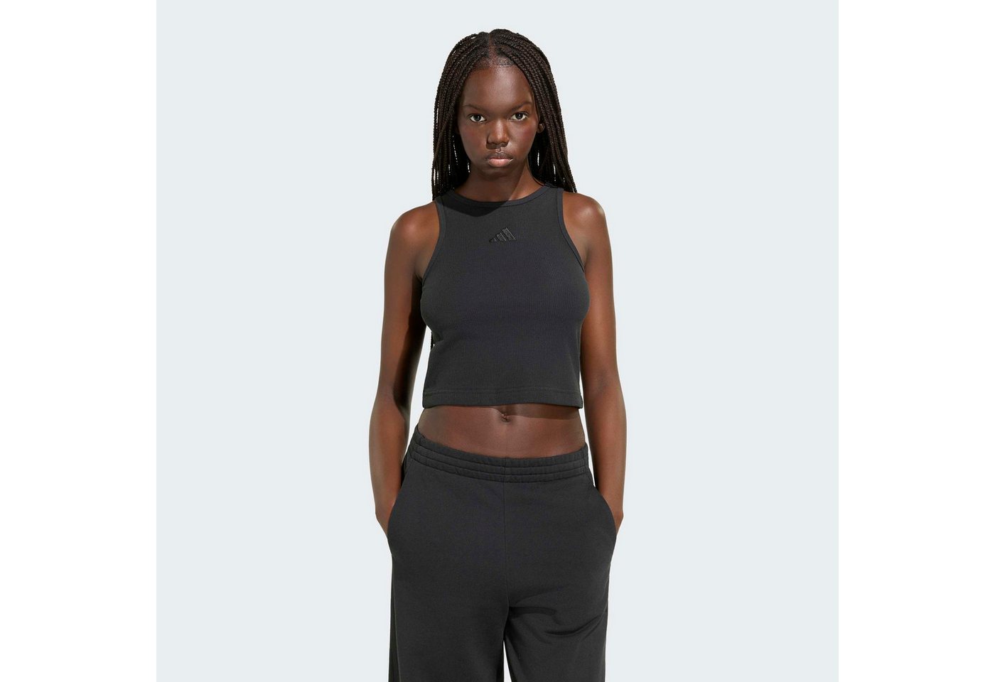 adidas Sportswear Tanktop ADIDAS KIT Tanktop, GERIPPT Cropped Tanktop, eng anliegend