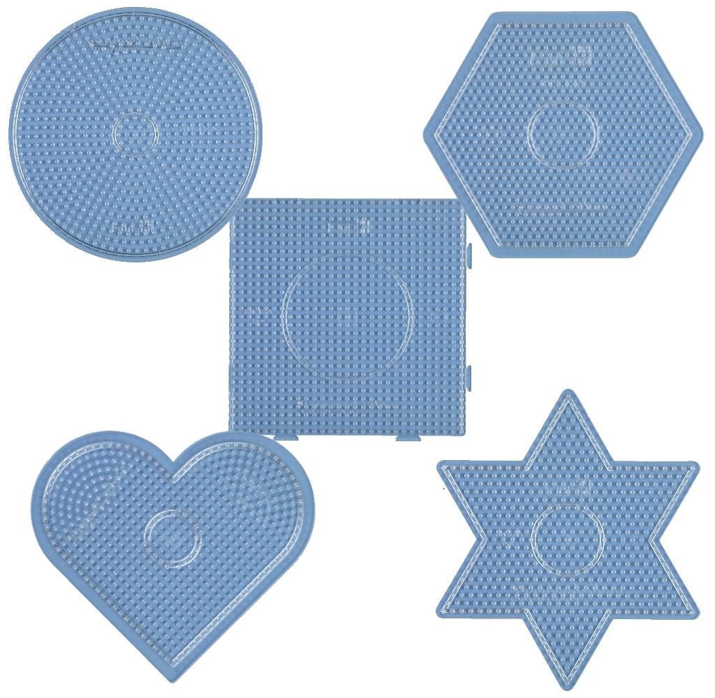 Hama Bügelperlen Hama Stiftplatten-Set große Basics, transparent für Midi-Bügelperlen