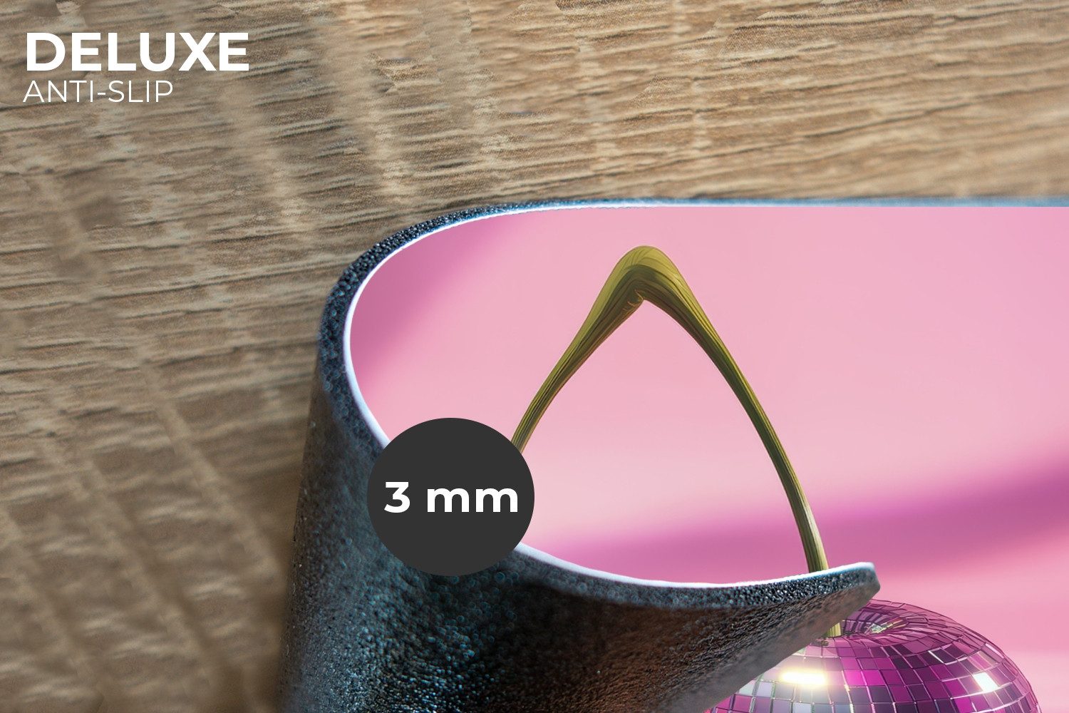 MuchoWow Platzset Glitzer - Discokugel - Rosa - Kirsche, (6-St), Platzsets, günstig online kaufen